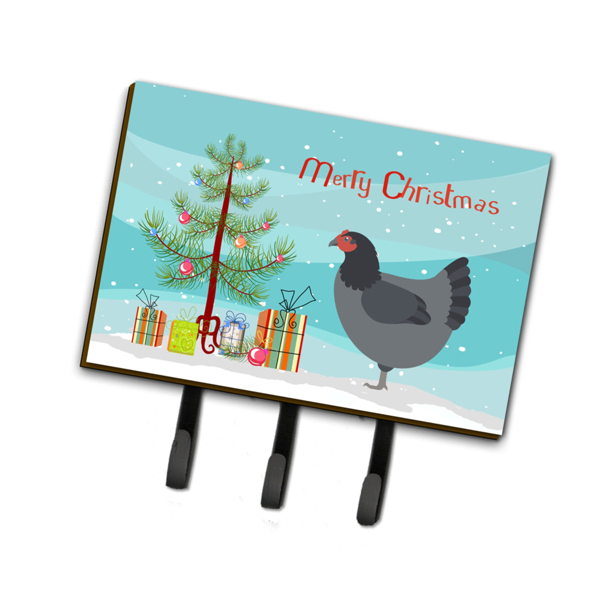 Caroline'S Treasures Jersey Giant Chicken Christmas Wall Hook, Triple, Multicolor