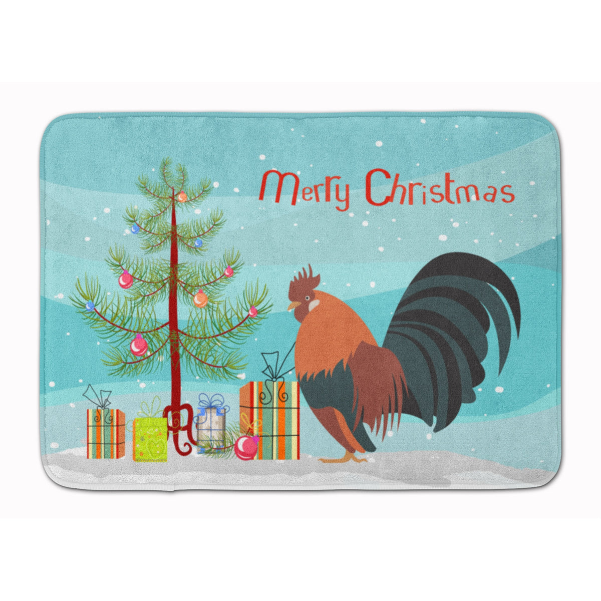Caroline'S Treasures Dutch Bantam Chicken Christmas Floor Mat, 19 X 27, Multicolor