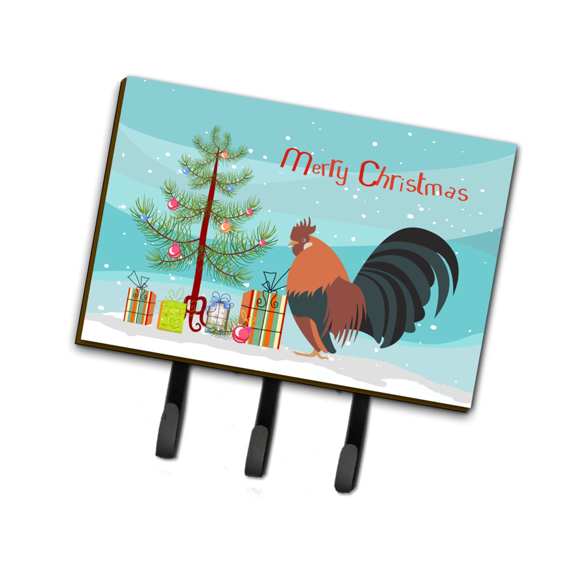 Caroline'S Treasures Dutch Bantam Chicken Christmas Wall Hook, Triple, Multicolor