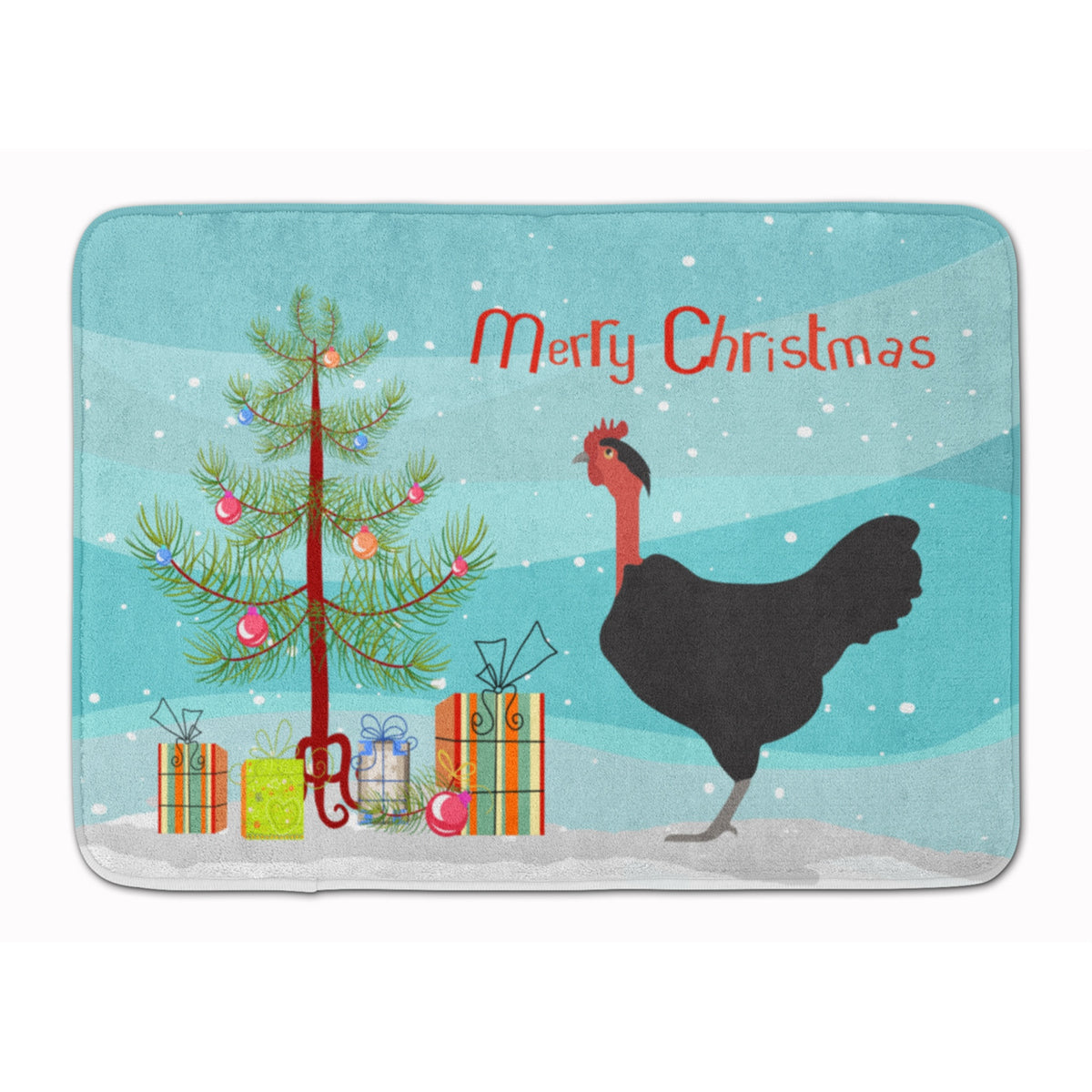 Caroline'S Treasures Naked Neck Chicken Christmas Floor Mat, 19 X 27, Multicolor