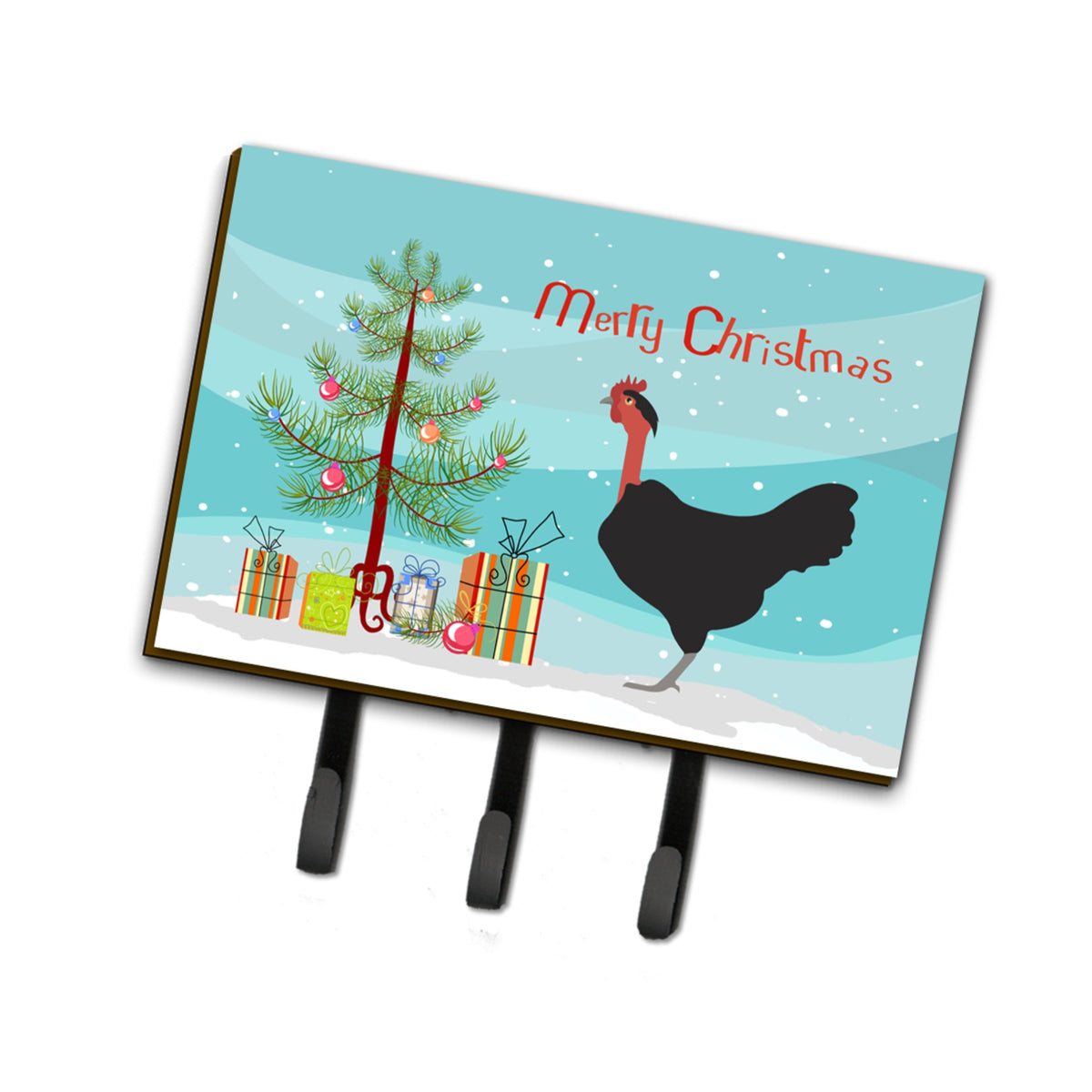 Caroline'S Treasures Naked Neck Chicken Christmas Wall Hook, Triple, Multicolor