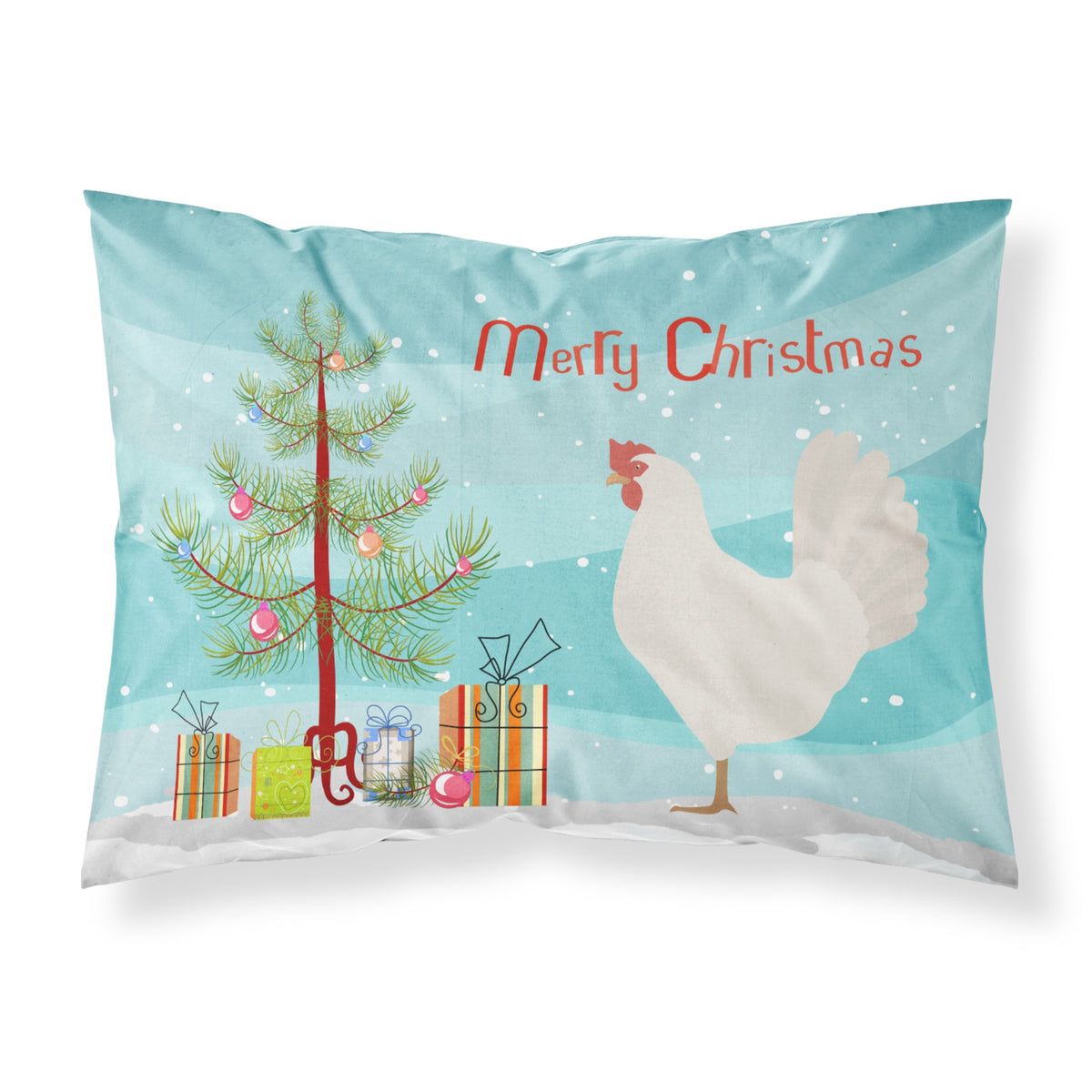 Caroline'S Treasures Leghorn Chicken Christmas Pillowcase, Standard, Multicolor