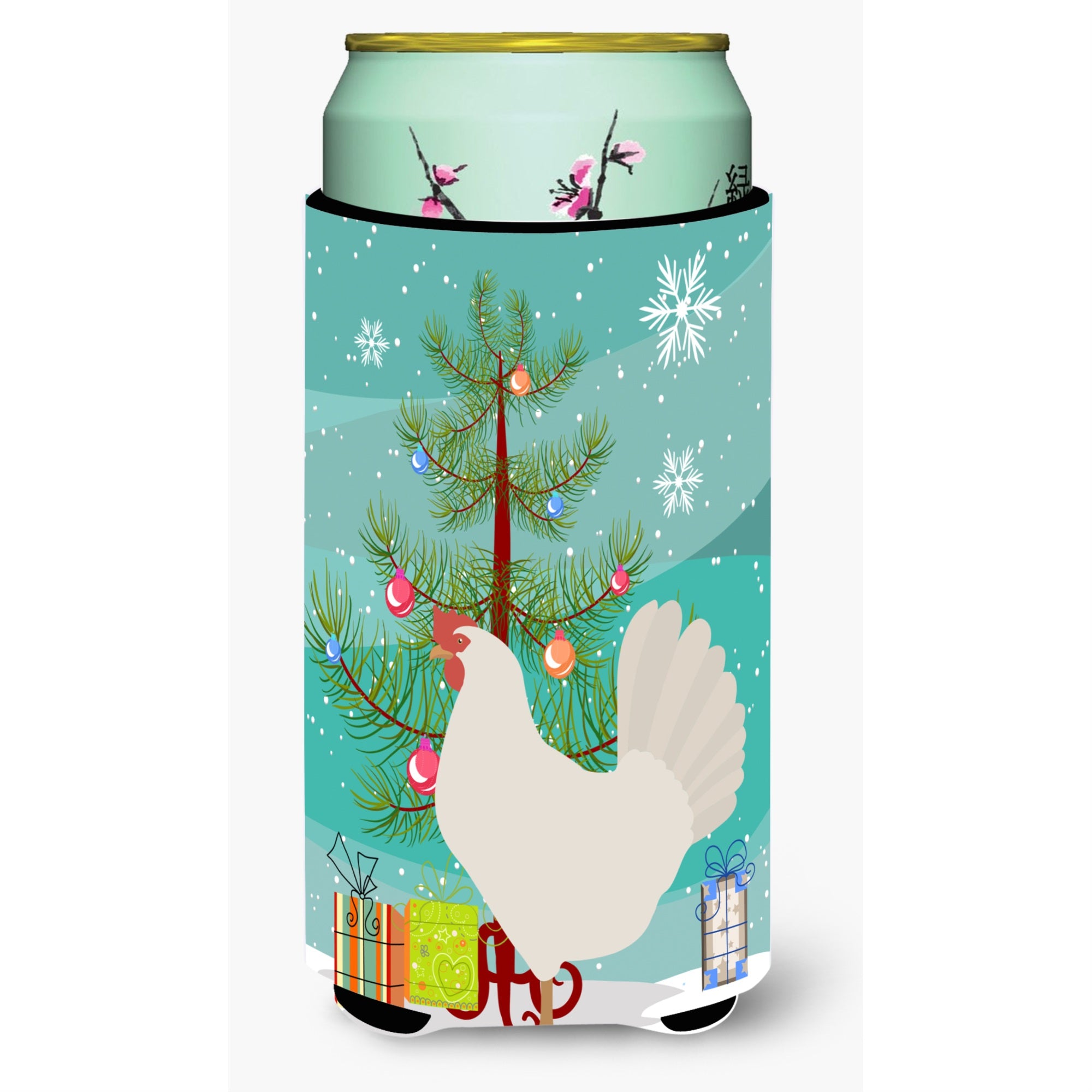 Caroline'S Treasures Leghorn Chicken Christmas Decorative Can Hugger, Tall, Multicolor