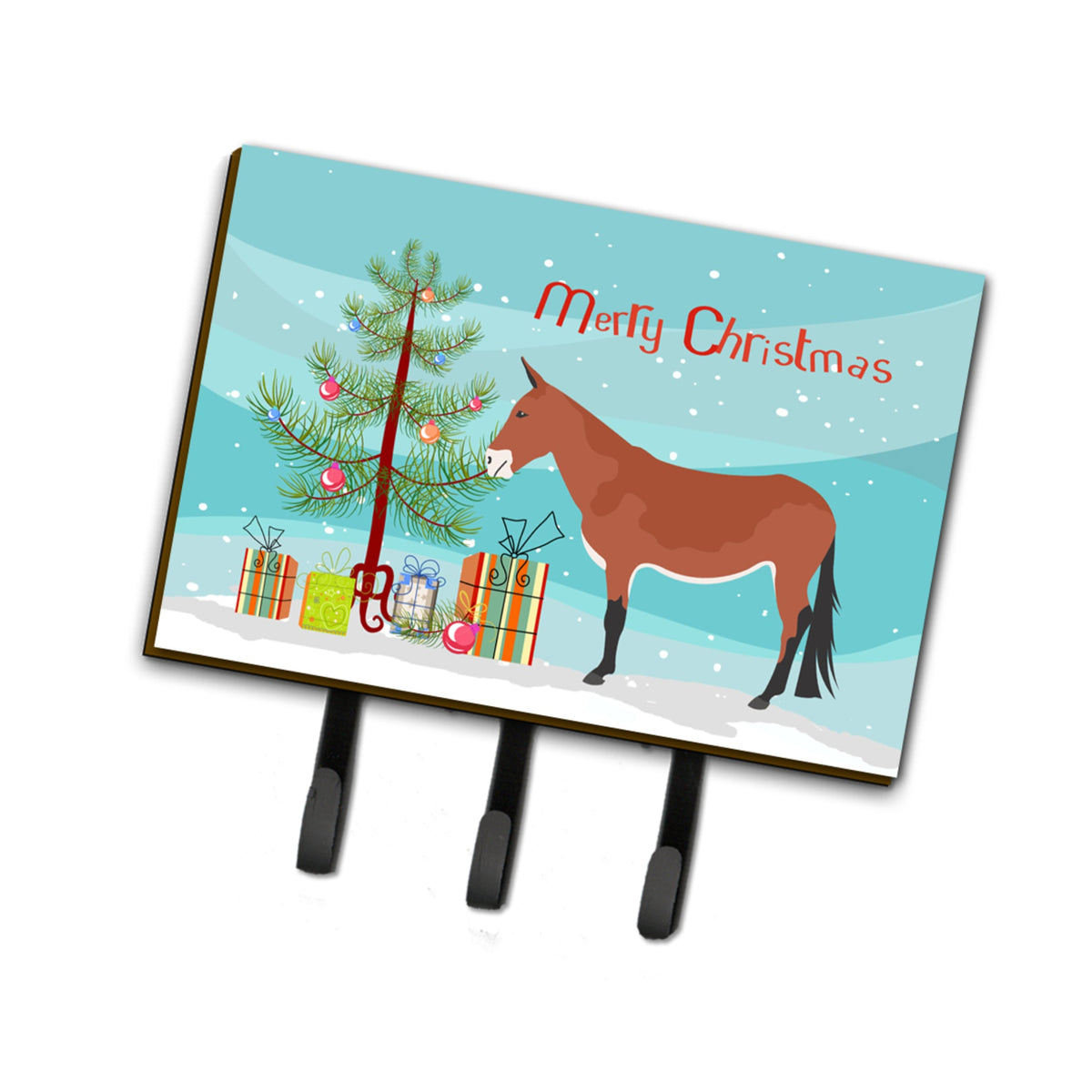 Caroline'S Treasures Mule Christmas Wall Hook, Triple