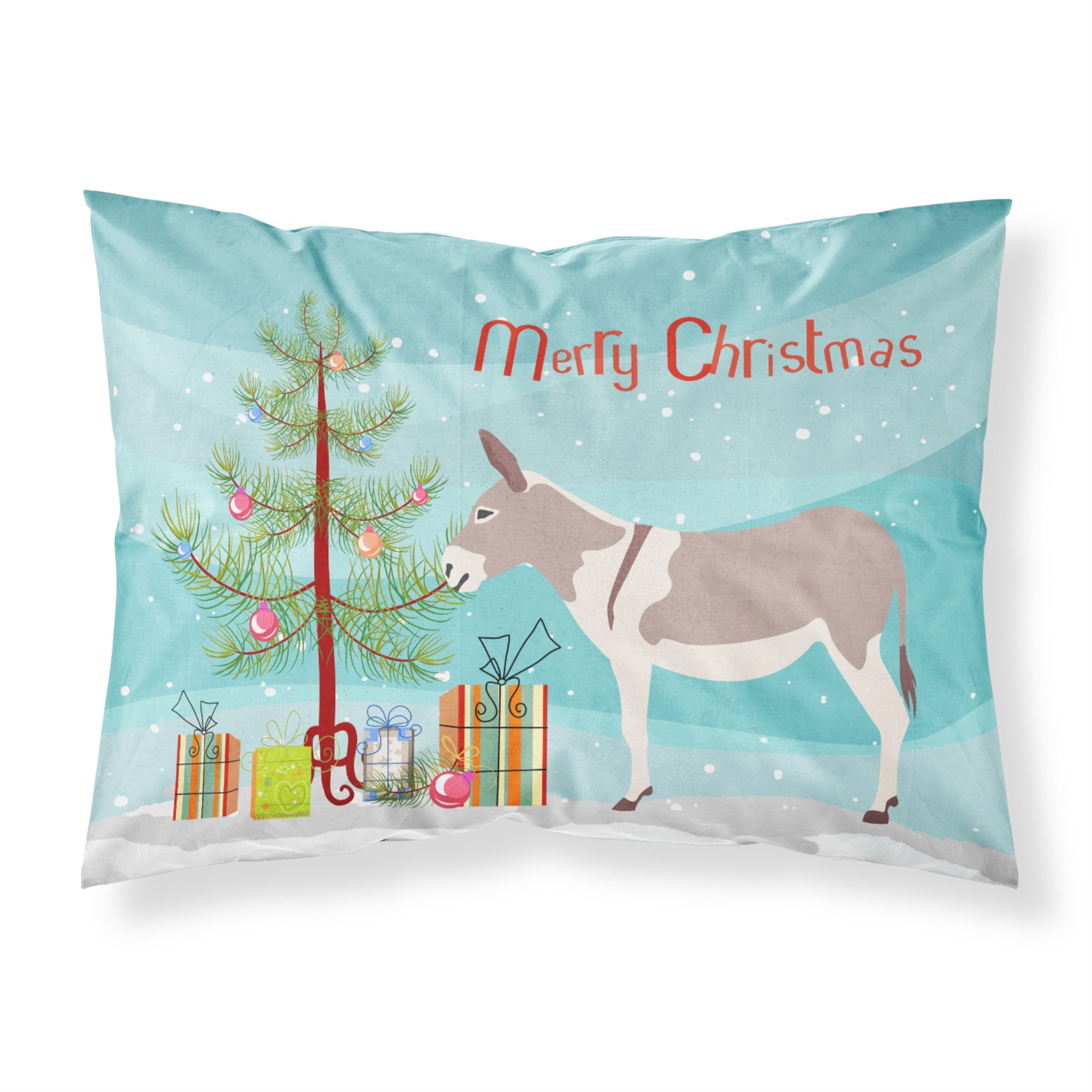 Caroline'S Treasures Australian Teamster Donkey Christmas Pillowcase, Standard, Multicolor