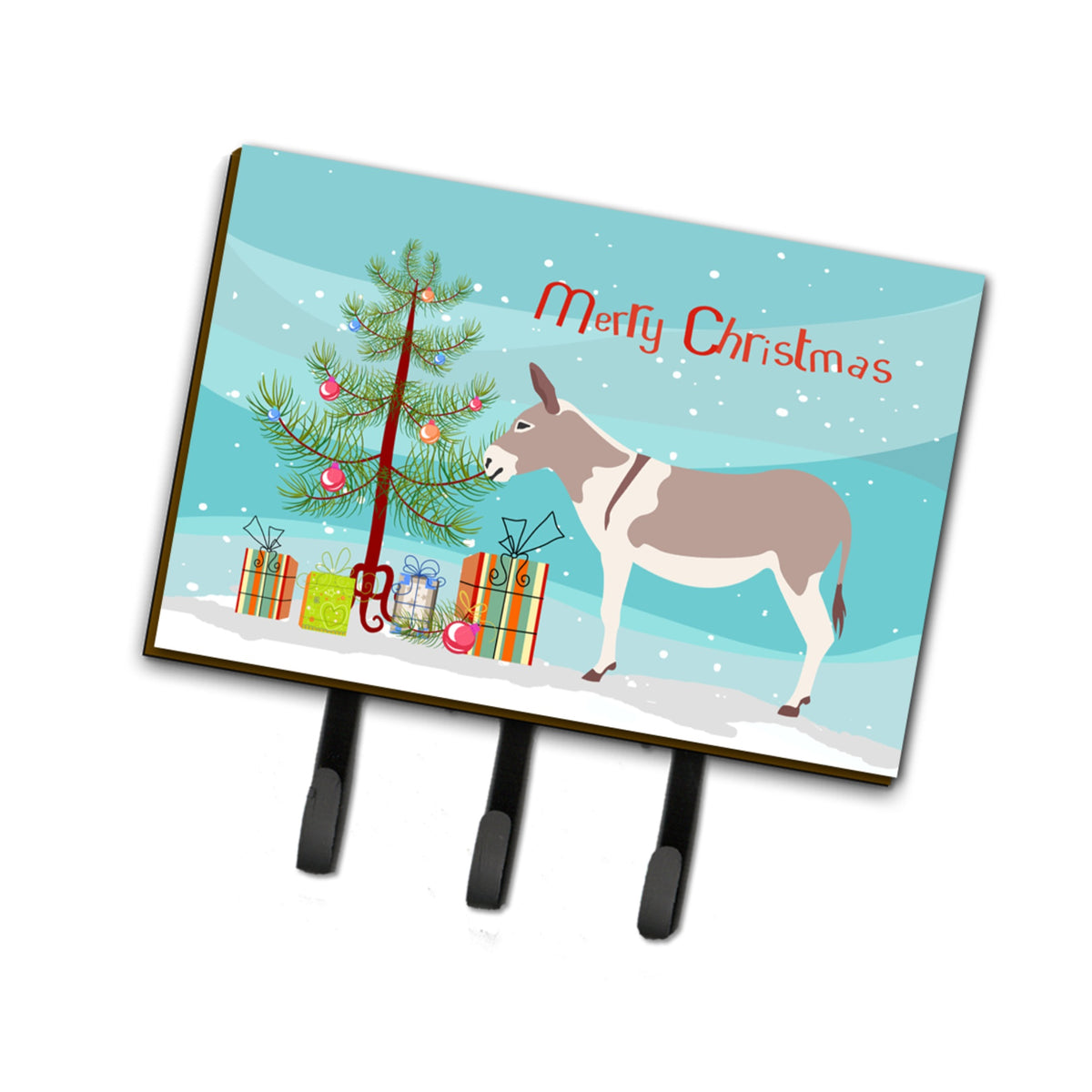 Caroline'S Treasures Australian Teamster Donkey Christmas Wall Hook, Triple