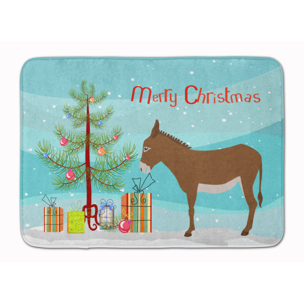 Caroline'S Treasures Cotentin Donkey Christmas Floor Mat, 19 X 27, Multicolor