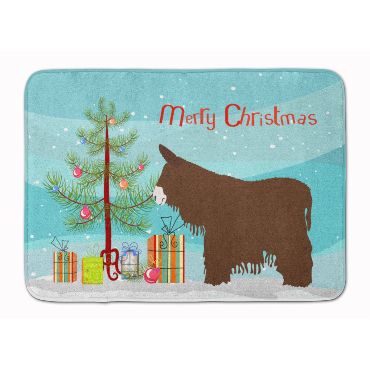 Caroline'S Treasures Poitou Poiteuin Donkey Christmas Floor Mat, 19 X 27, Multicolor