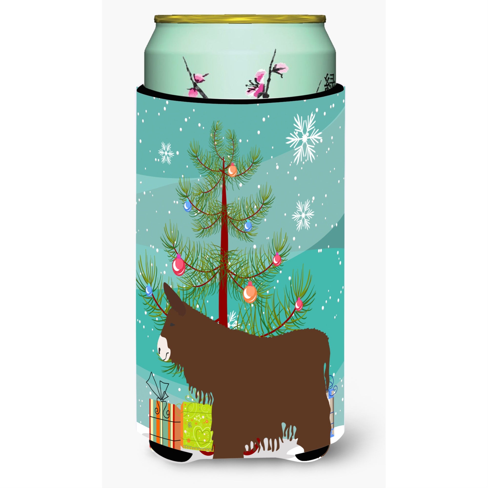 Caroline'S Treasures Poitou Poitevin Donkey Christmas Decorative Can Hugger, Tall, Multicolor