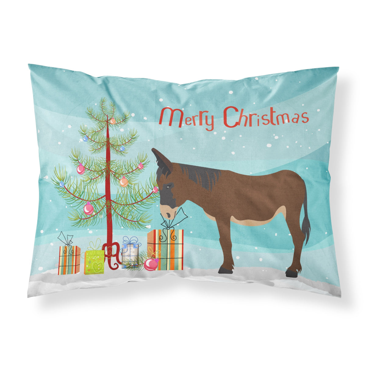 Caroline'S Treasures Zamorano-Leones Donkey Christmas Pillowcase, Standard, Multicolor
