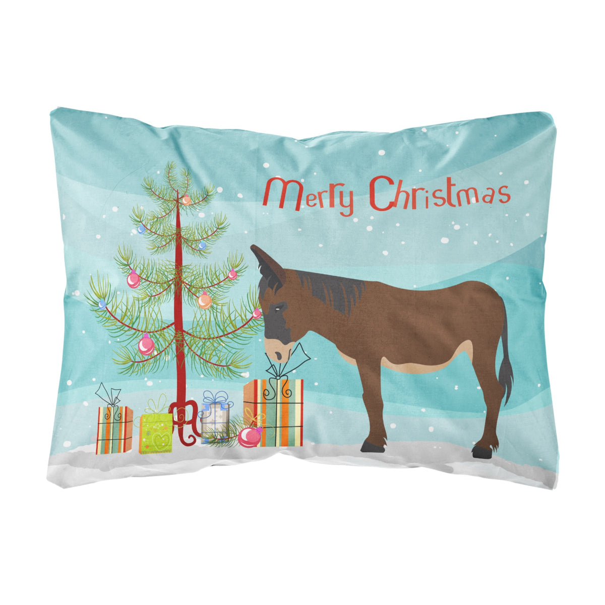 Caroline'S Treasures Bb9220Pw1216 Zamorano-Leones Donkey Christmas Outdoor Canvas Pillow