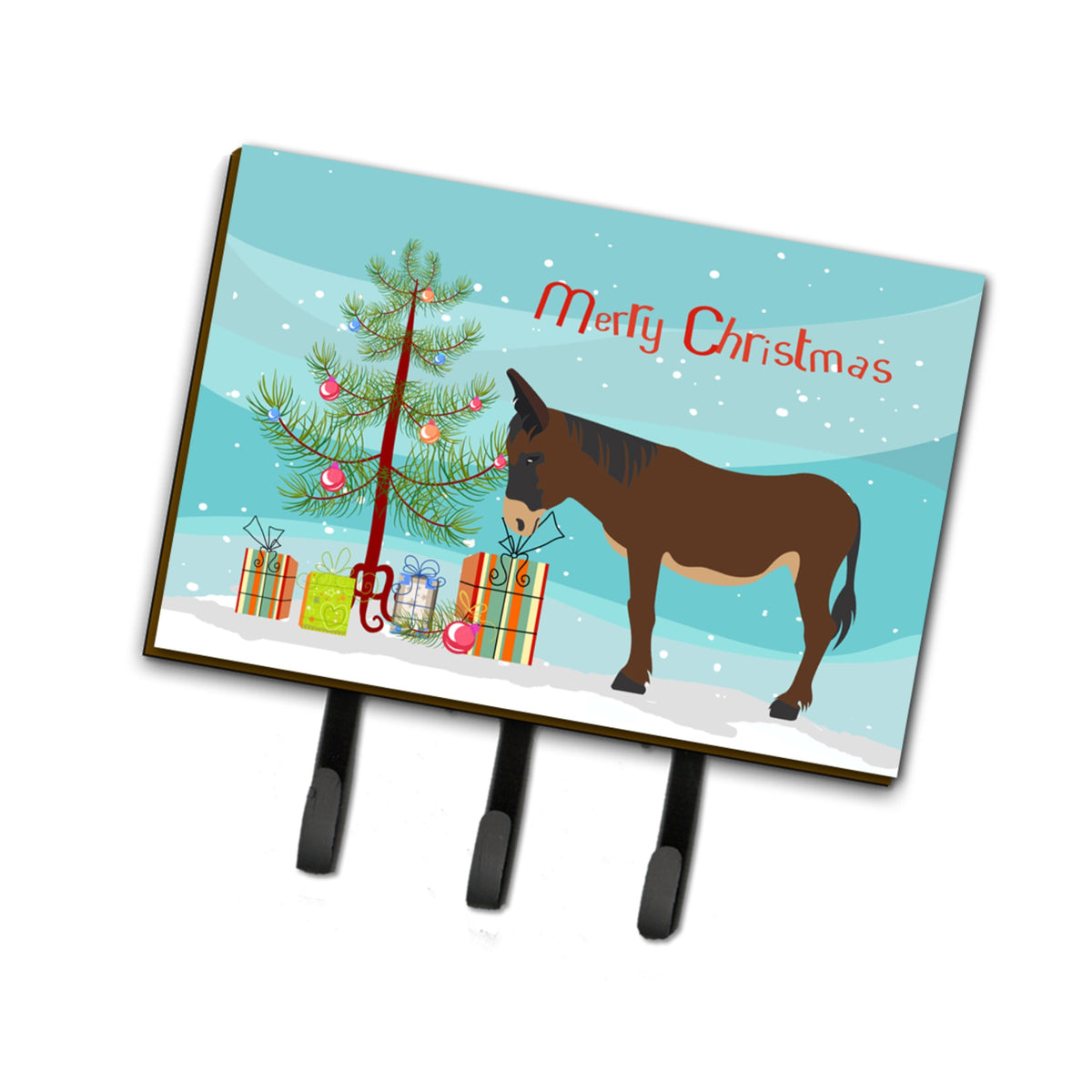Caroline'S Treasures Zamorano-Leones Donkey Christmas Wall Hook, Triple, Multicolor