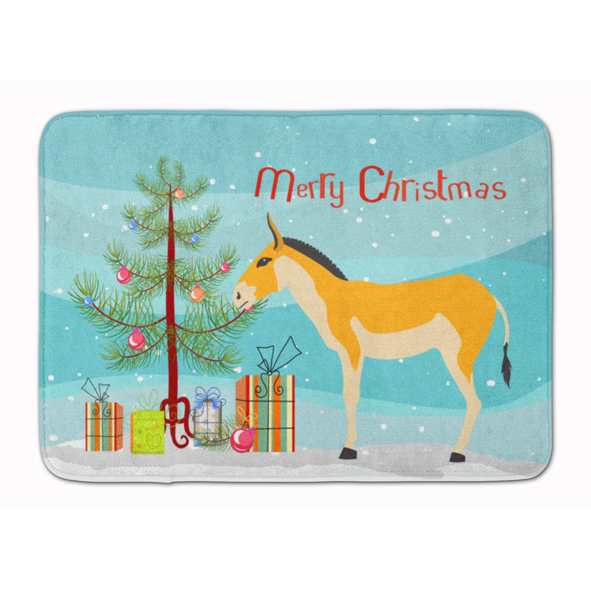 Caroline'S Treasures Turkmenian Kulan Donkey Christmas Floor Mat, 19 X 27, Multicolor