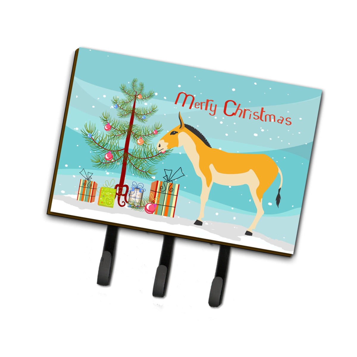 Caroline'S Treasures Turkmenian Kulan Donkey Christmas Wall Hook, Triple