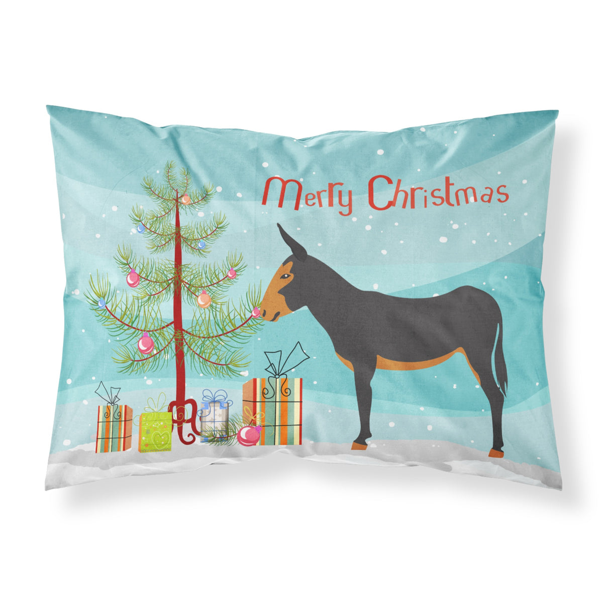 Caroline'S Treasures Catalan Donkey Christmas Pillowcase, Standard, Multicolor