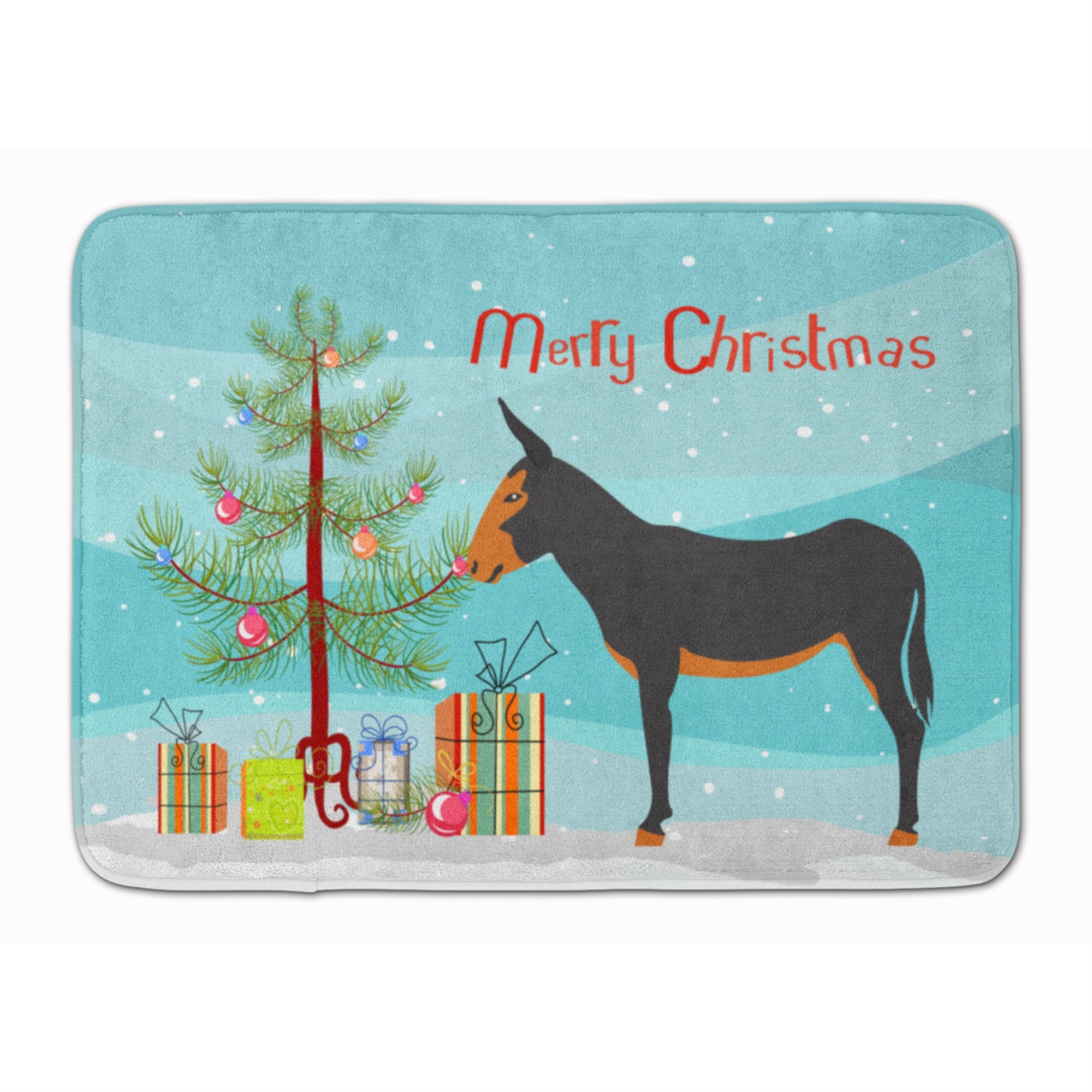 Caroline'S Treasures Catalan Donkey Christmas Floor Mat, 19 X 27, Multicolor