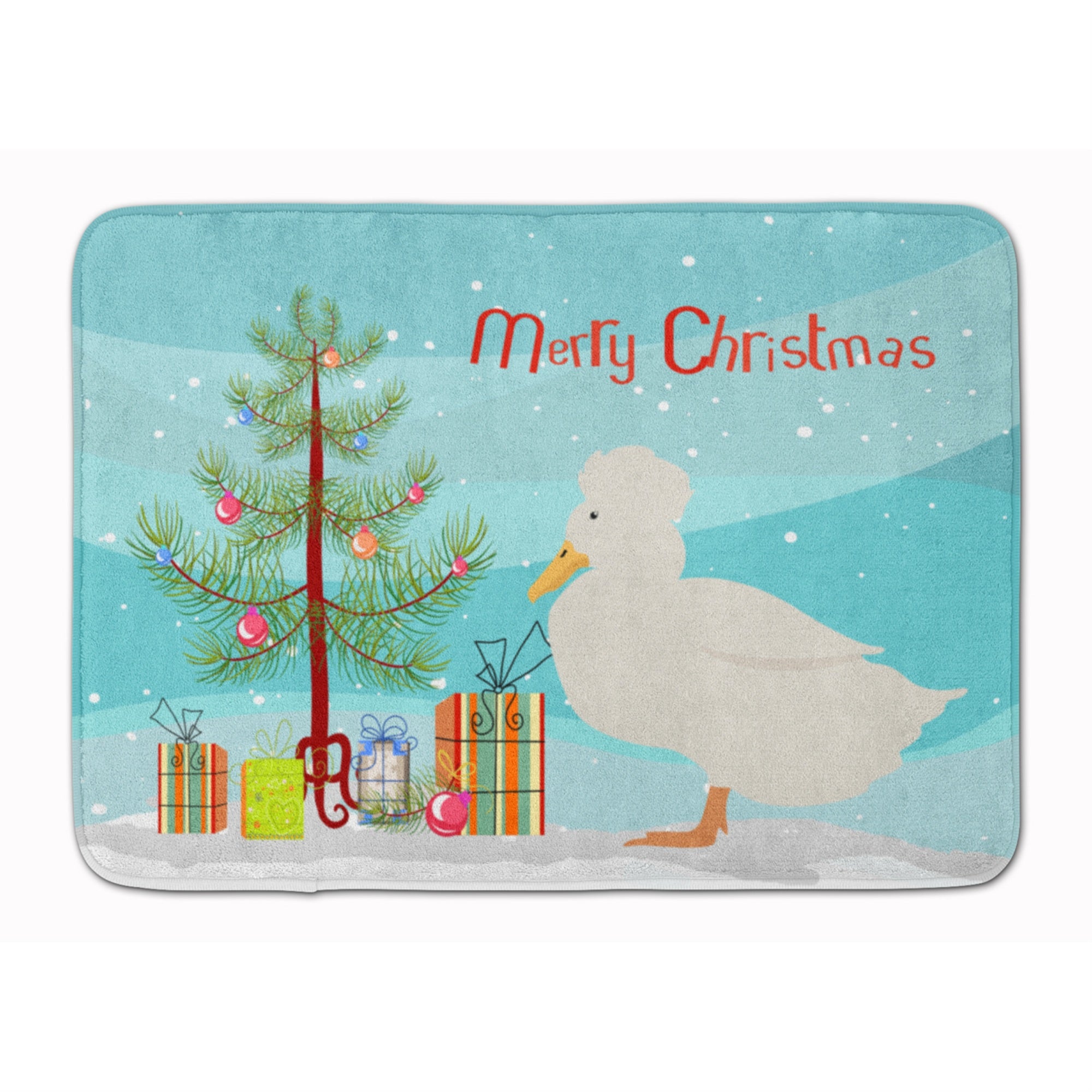 Caroline'S Treasures Crested Duck Christmas Floor Mat, 19 X 27, Multicolor
