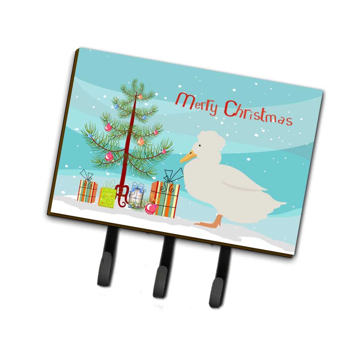 Caroline'S Treasures Crested Duck Christmas Wall Hook, Triple