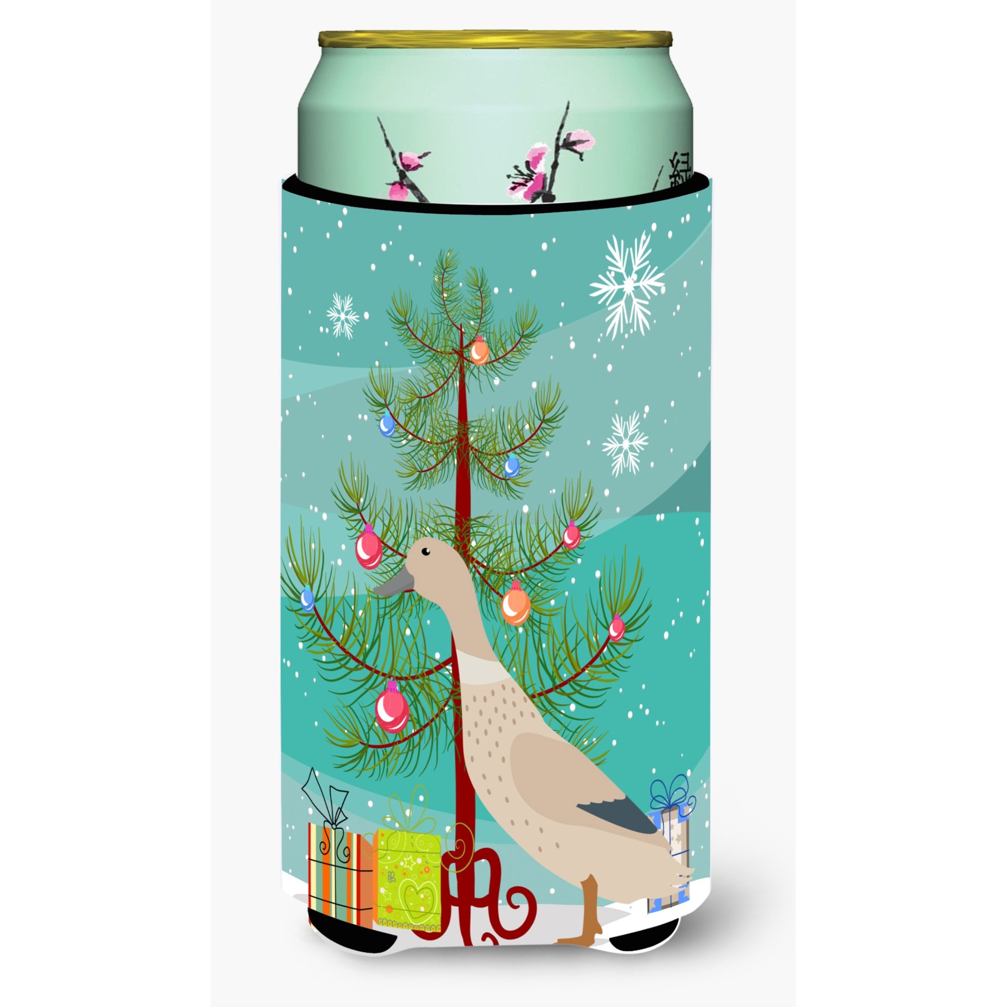 Caroline'S Treasures West Harlequin Duck Christmas Decorative Can Hugger, Tall, Multicolor