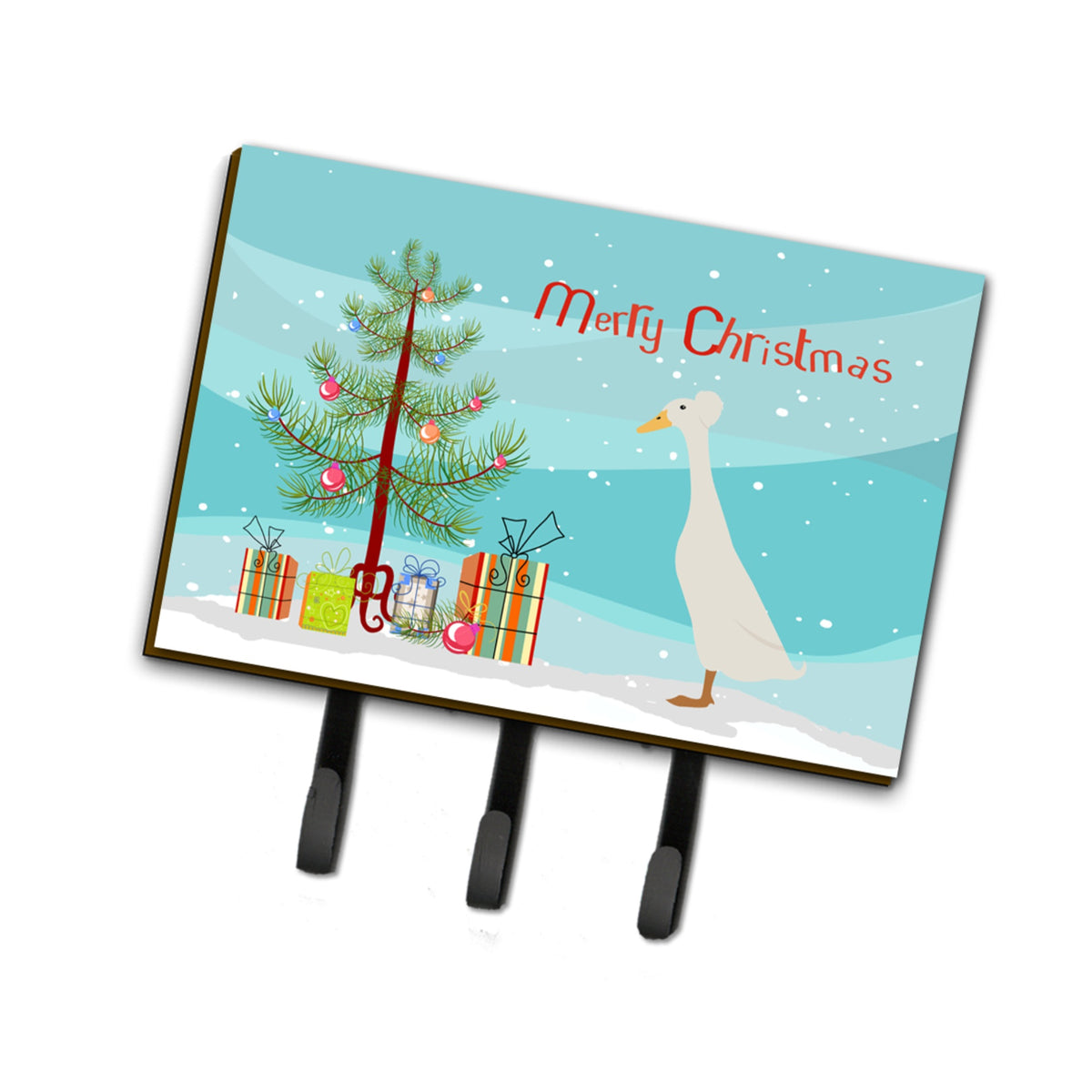 Caroline'S Treasures Bali Duck Christmas Wall Hook, Triple, Multicolor