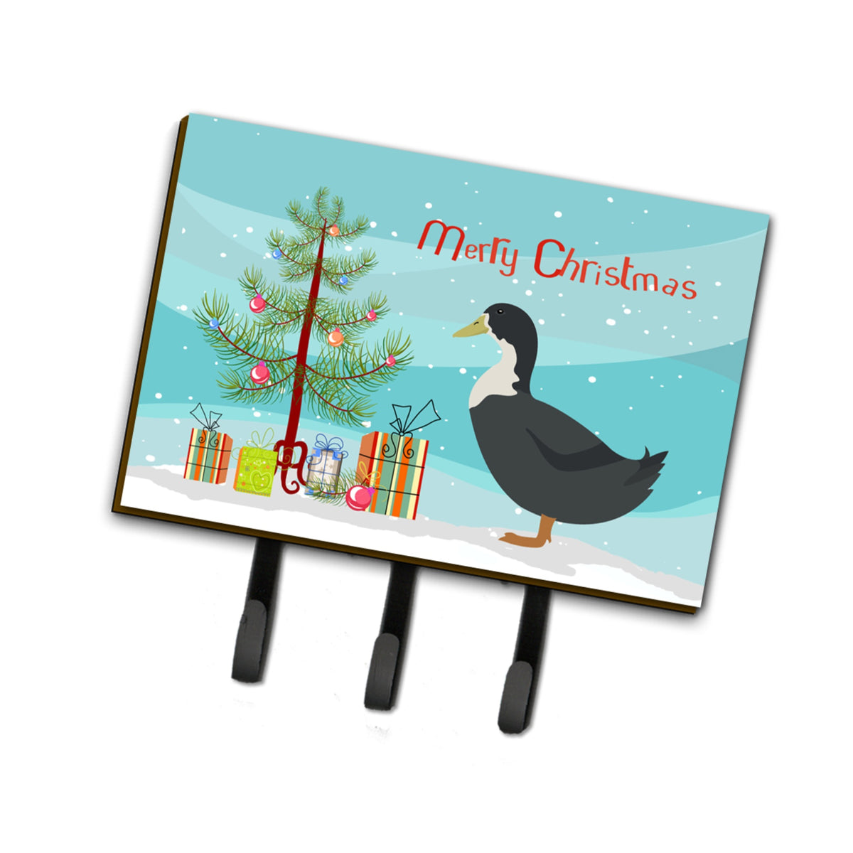 Caroline'S Treasures Blue Swedish Duck Christmas Wall Hook, Triple