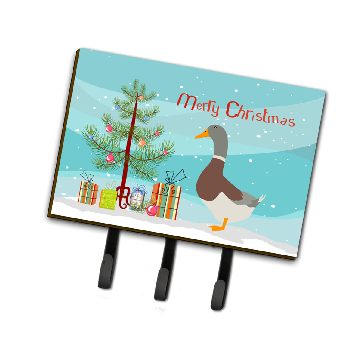 Caroline'S Treasures Saxony Sachsenente Duck Christmas Wall Hook, Triple, Multicolor