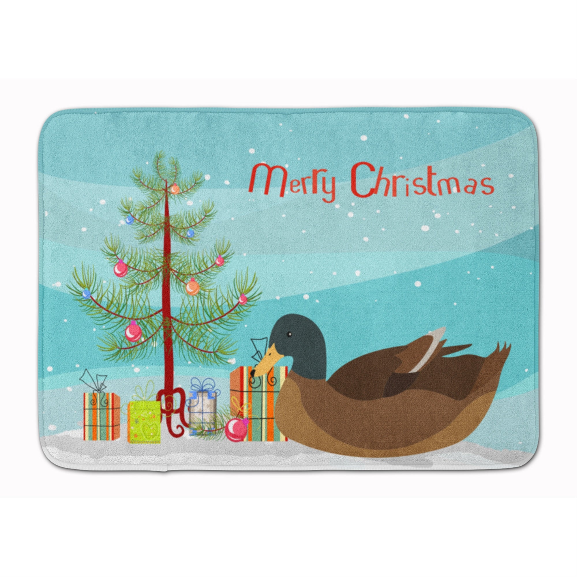 Caroline'S Treasures Khaki Campbell Duck Christmas Floor Mat, 19 X 27, Multicolor