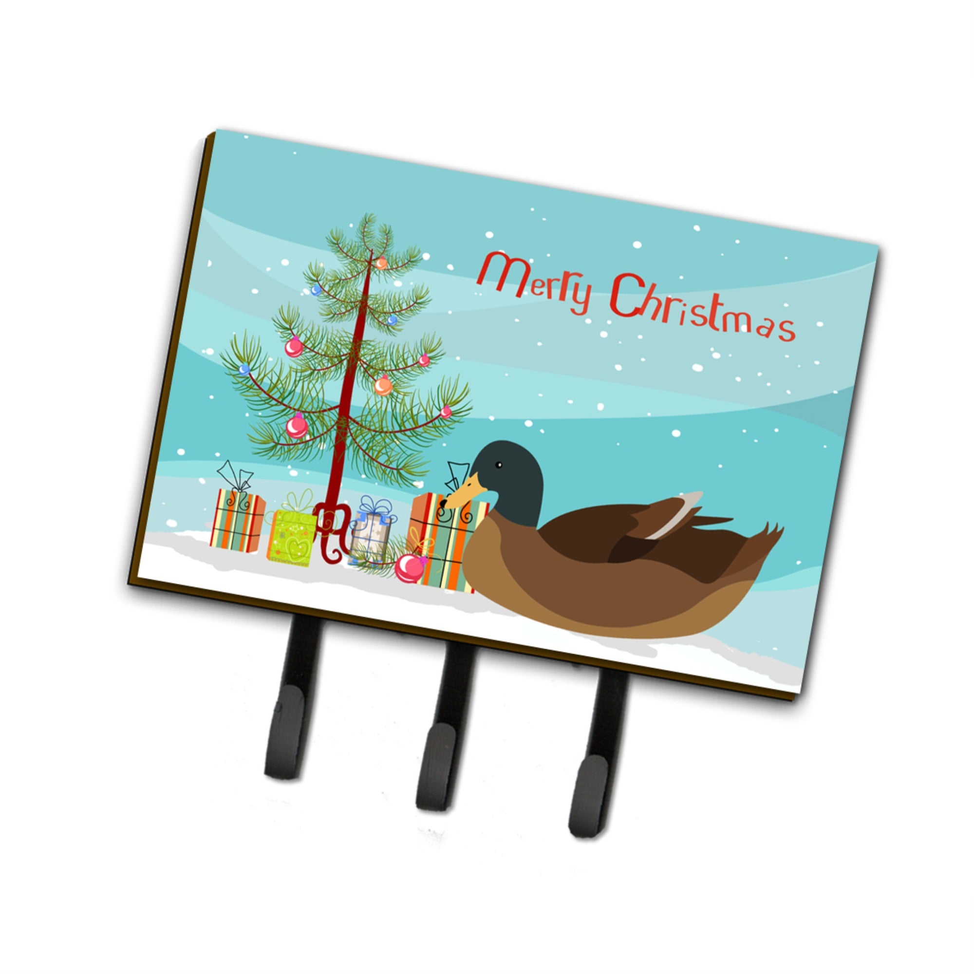 Caroline'S Treasures Khaki Campbell Duck Christmas Wall Hook, Triple