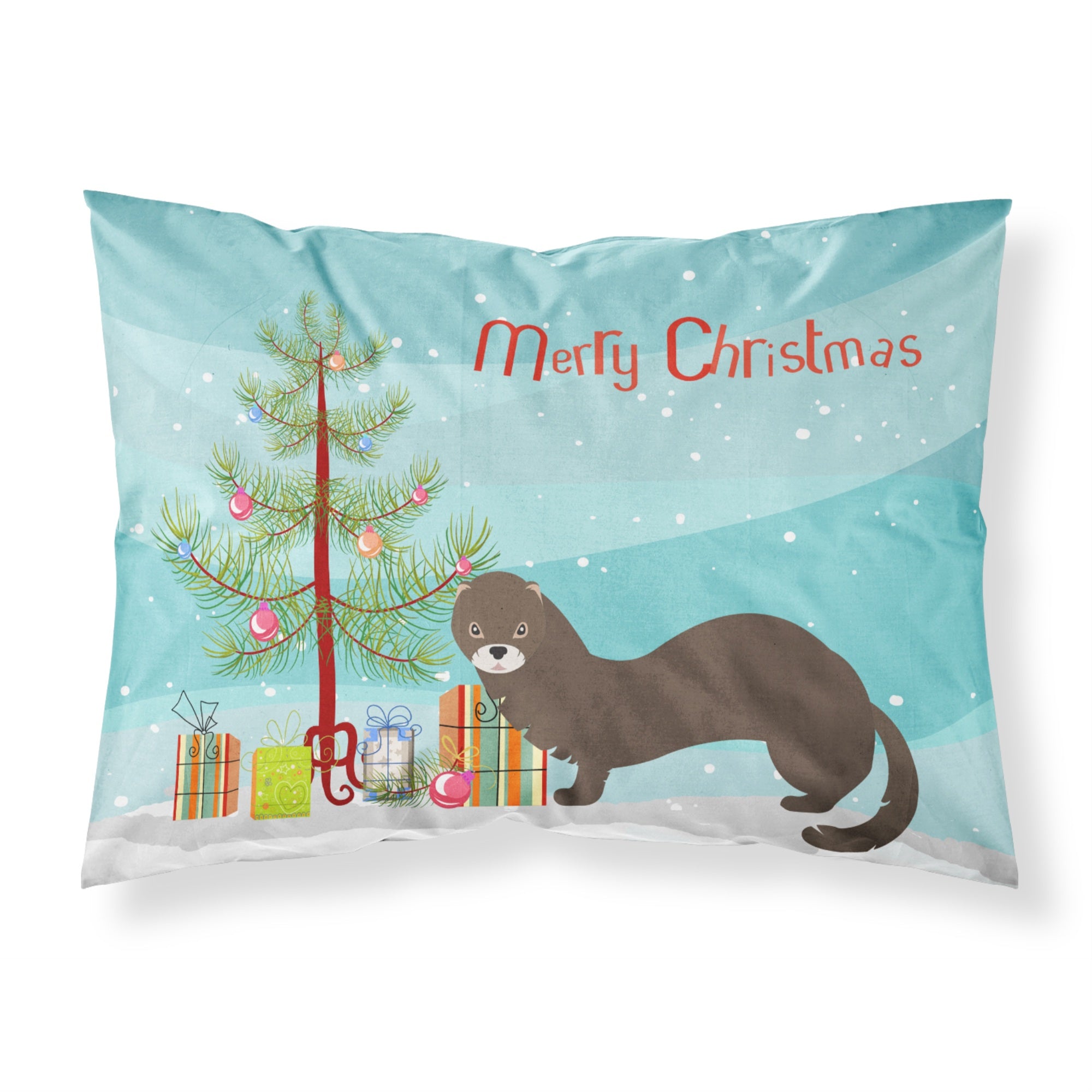 Caroline'S Treasures Russian Or European Mink Christmas Pillowcase, Standard, Multicolor
