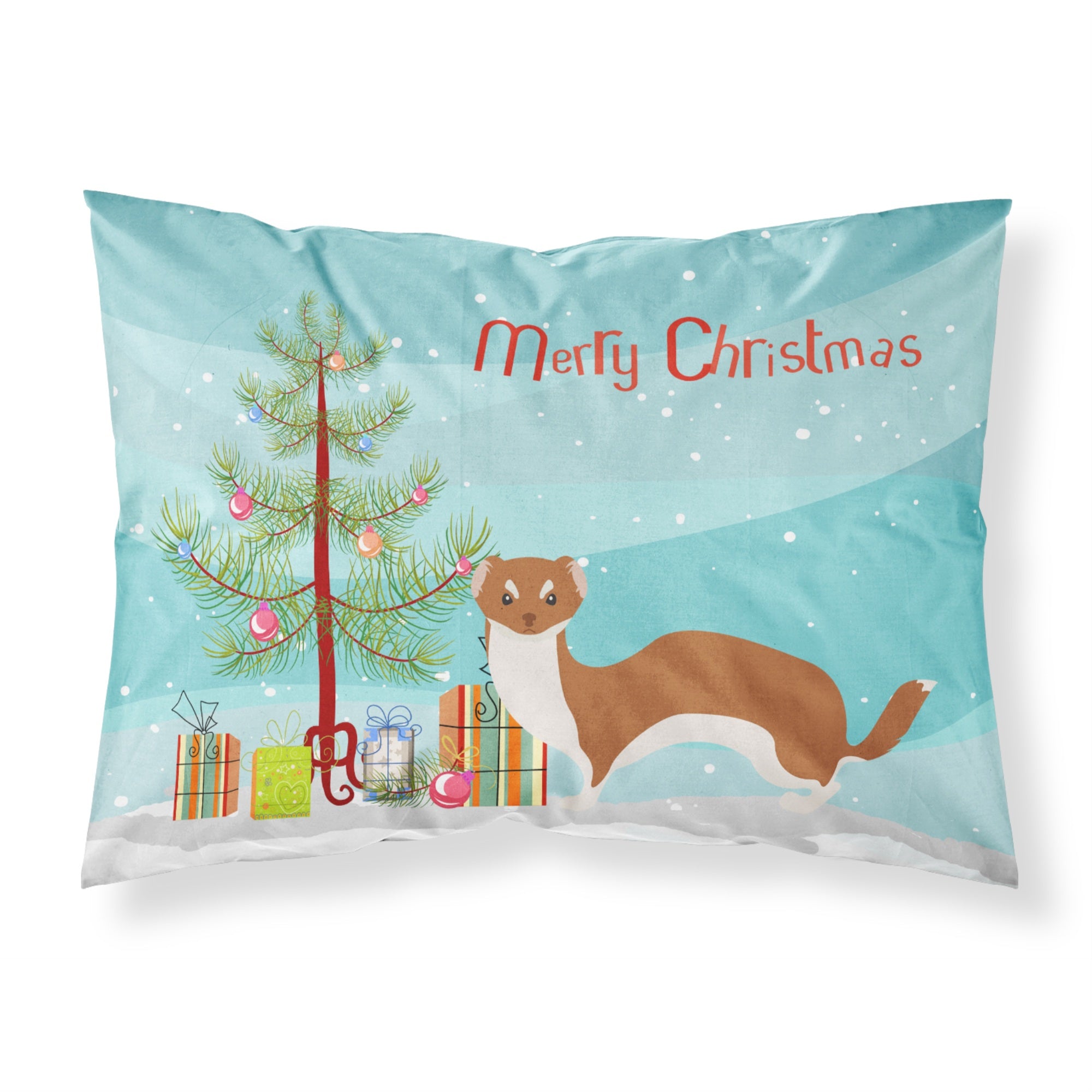 Caroline'S Treasures Weasel Christmas Pillowcase, Standard, Multicolor