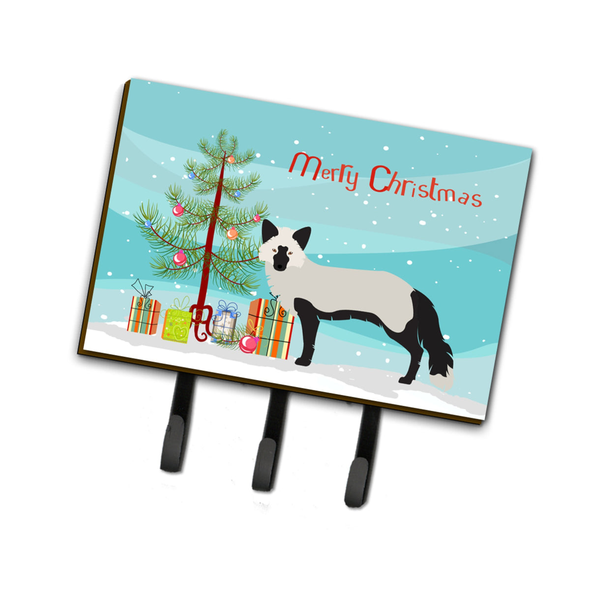Caroline'S Treasures Silver Fox Christmas Wall Hook, Triple
