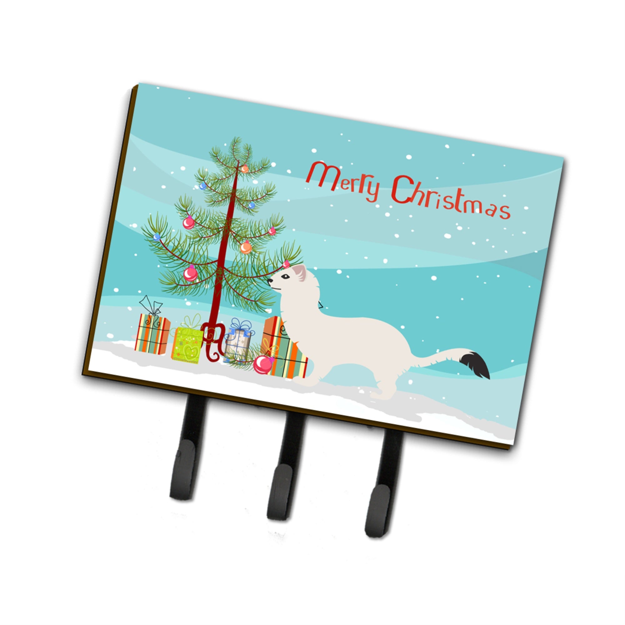 Caroline'S Treasures Stoat Short-Tailed Weasel Christmas Wall Hook, Triple