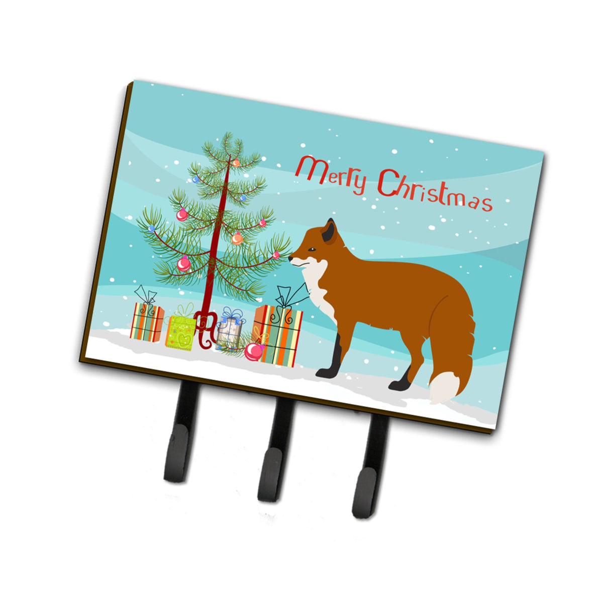 Caroline'S Treasures Red Fox Christmas Wall Hook, Triple