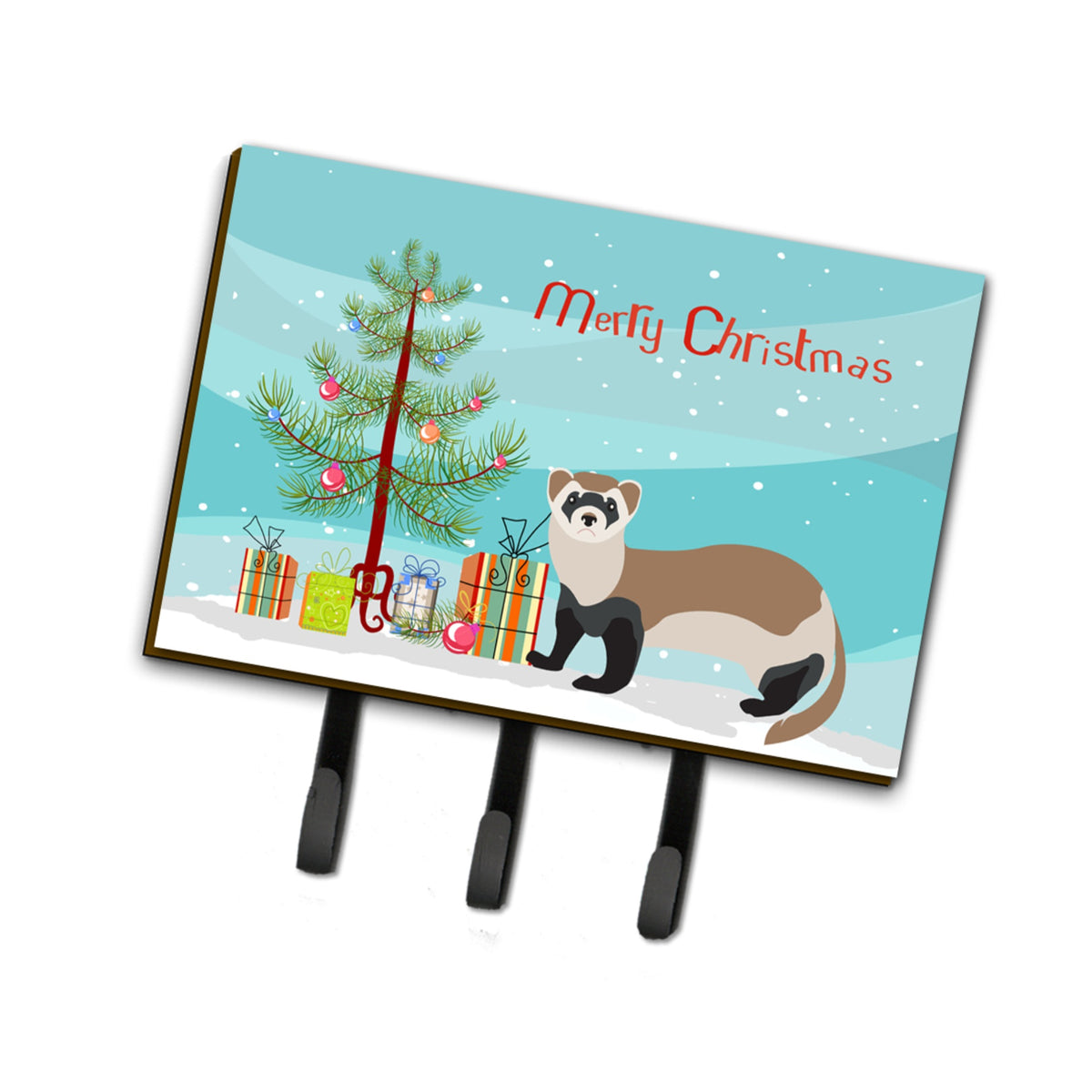 Caroline'S Treasures Ferret Christmas Wall Hook, Triple