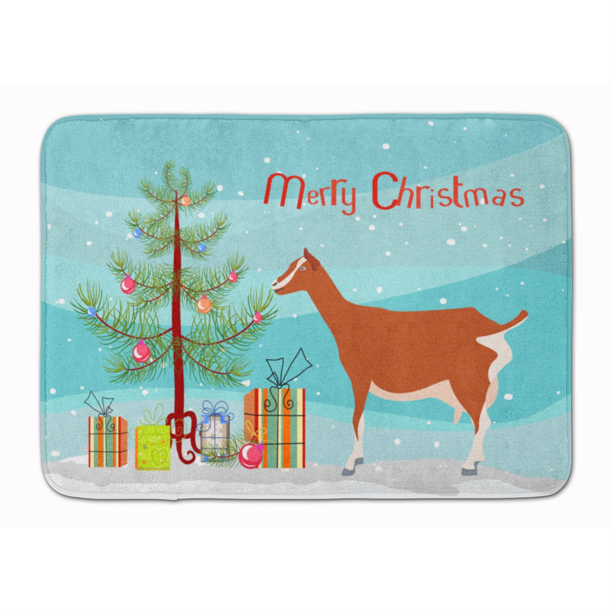 Caroline'S Treasures Toggenburger Goat Christmas Floor Mat, 19 X 27, Multicolor