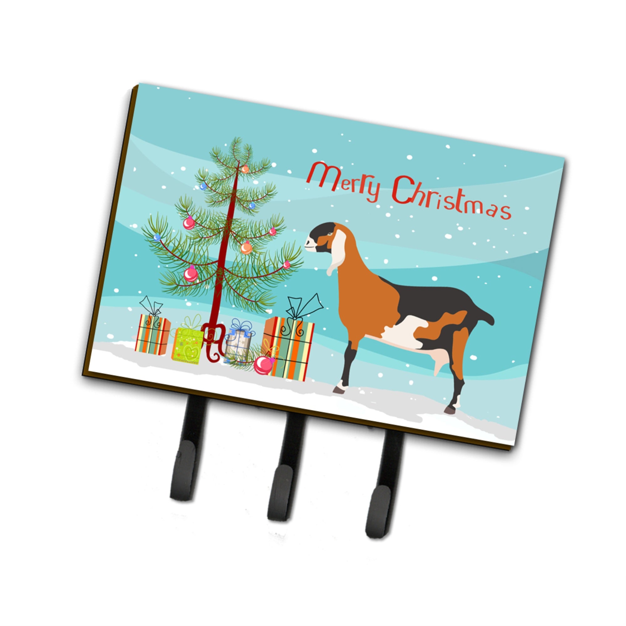 Caroline'S Treasures Anglo Nubian Goat Christmas Wall Hook, Triple