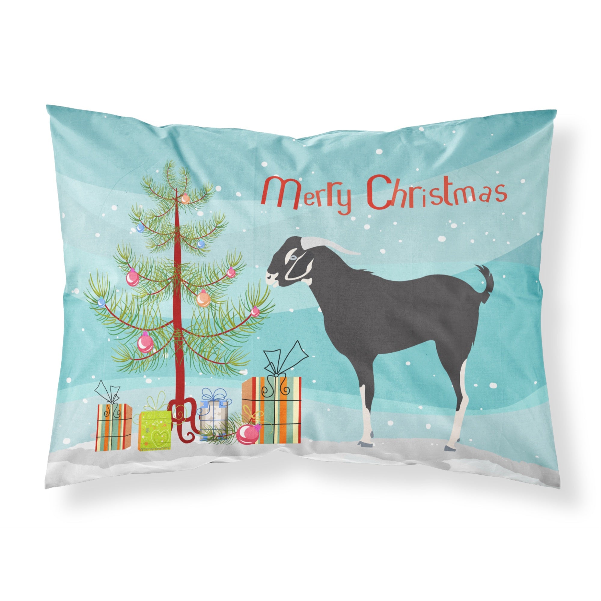 Caroline'S Treasures Black Bengal Goat Christmas Pillowcase, Standard, Multicolor