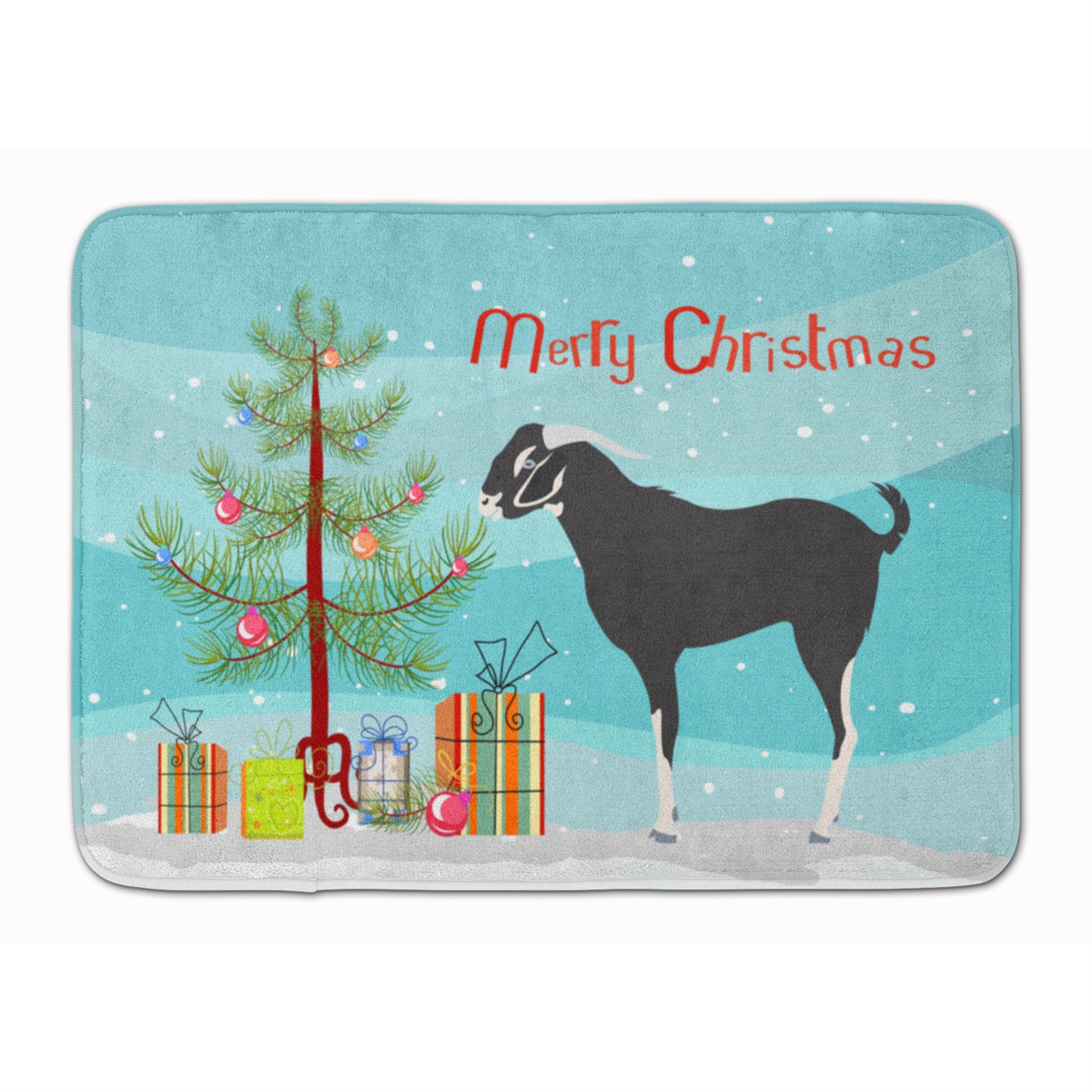 Caroline'S Treasures Black Bengal Goat Christmas Floor Mat, 19 X 27, Multicolor