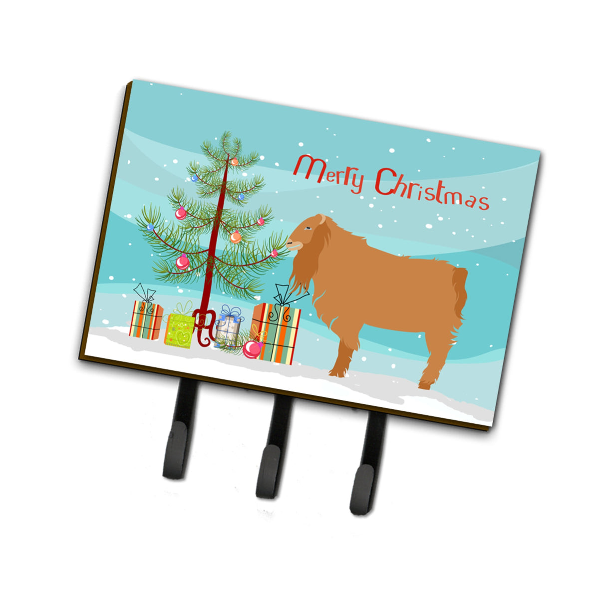 Caroline'S Treasures American Lamancha Goat Christmas Wall Hook, Triple