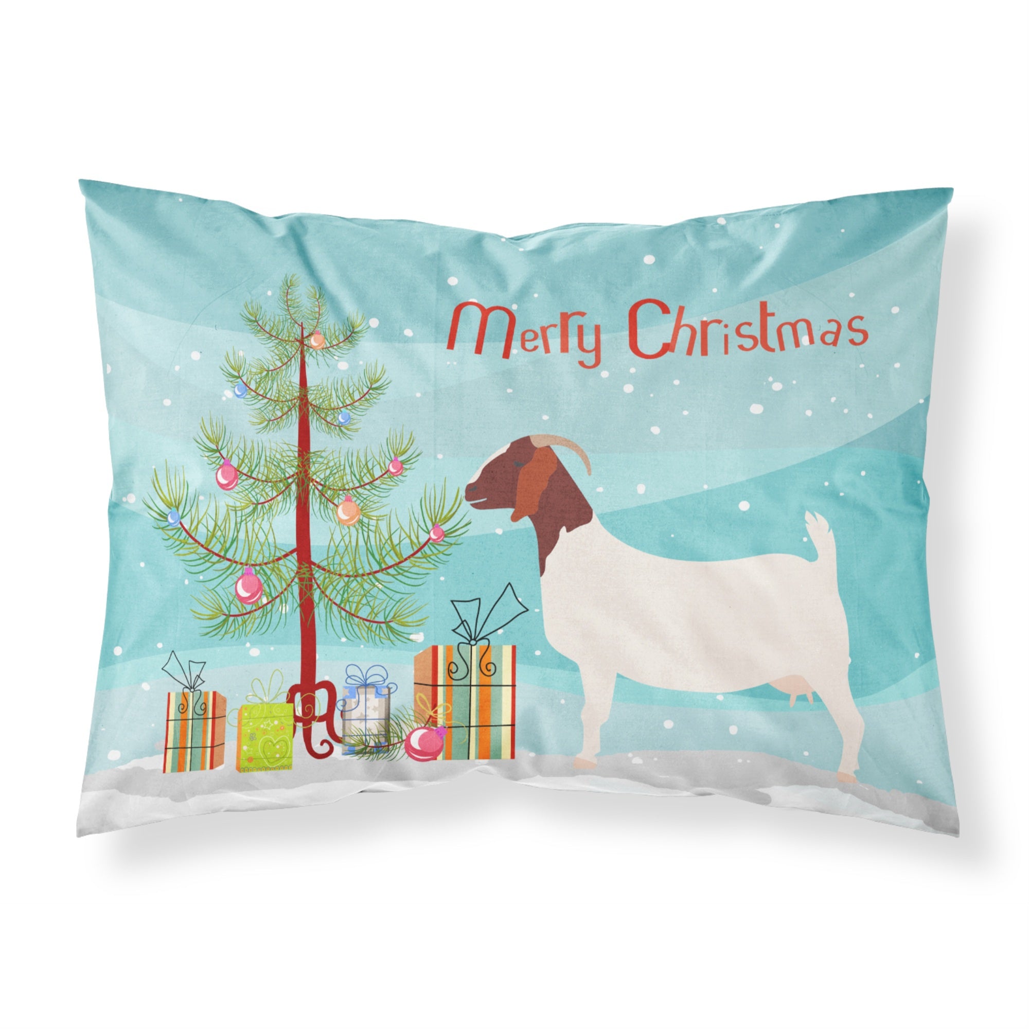 Caroline'S Treasures Boer Goat Christmas Pillowcase, Standard, Multicolor
