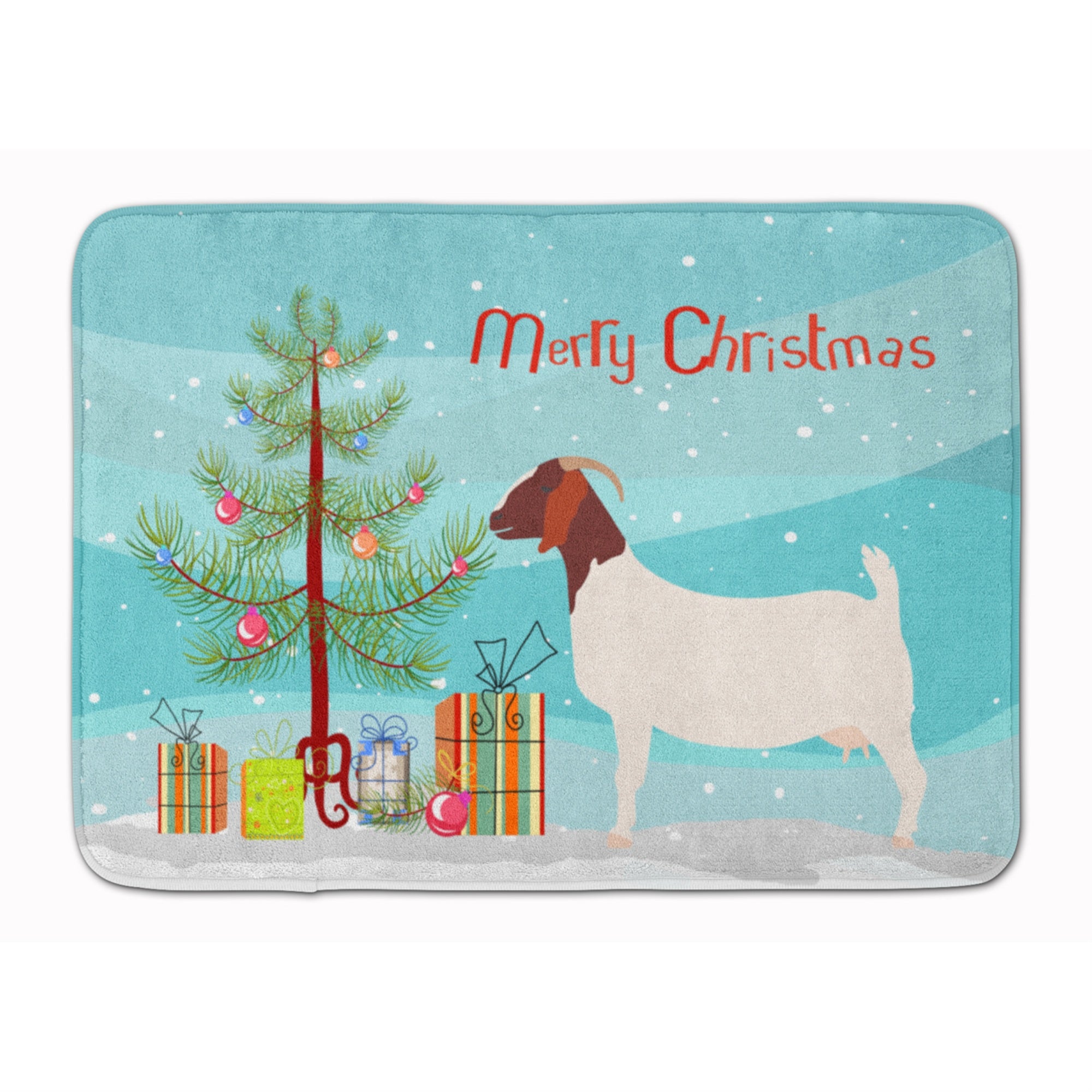 Caroline'S Treasures Boer Goat Christmas Floor Mat, 19 X 27, Multicolor