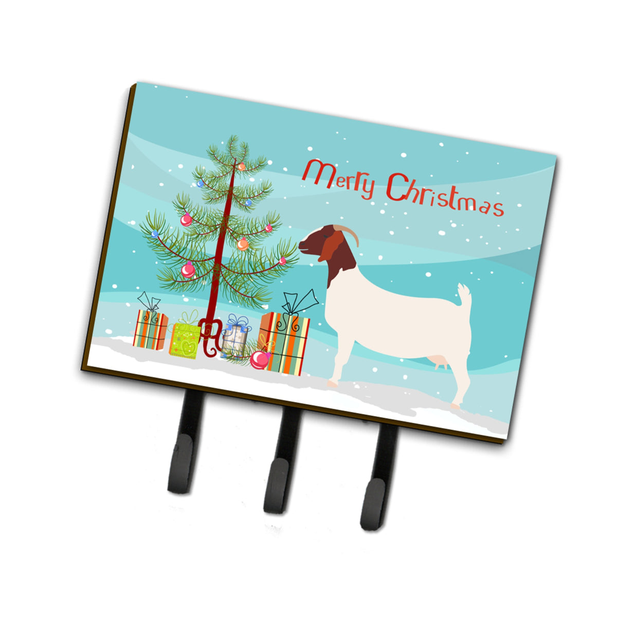 Caroline'S Treasures Boer Goat Christmas Wall Hook, Triple, Multicolor