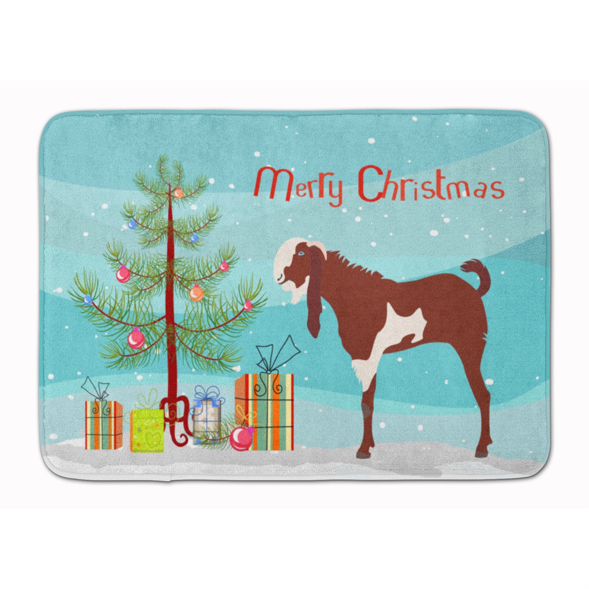 Caroline'S Treasures Jamnapari Goat Christmas Floor Mat, 19 X 27, Multicolor