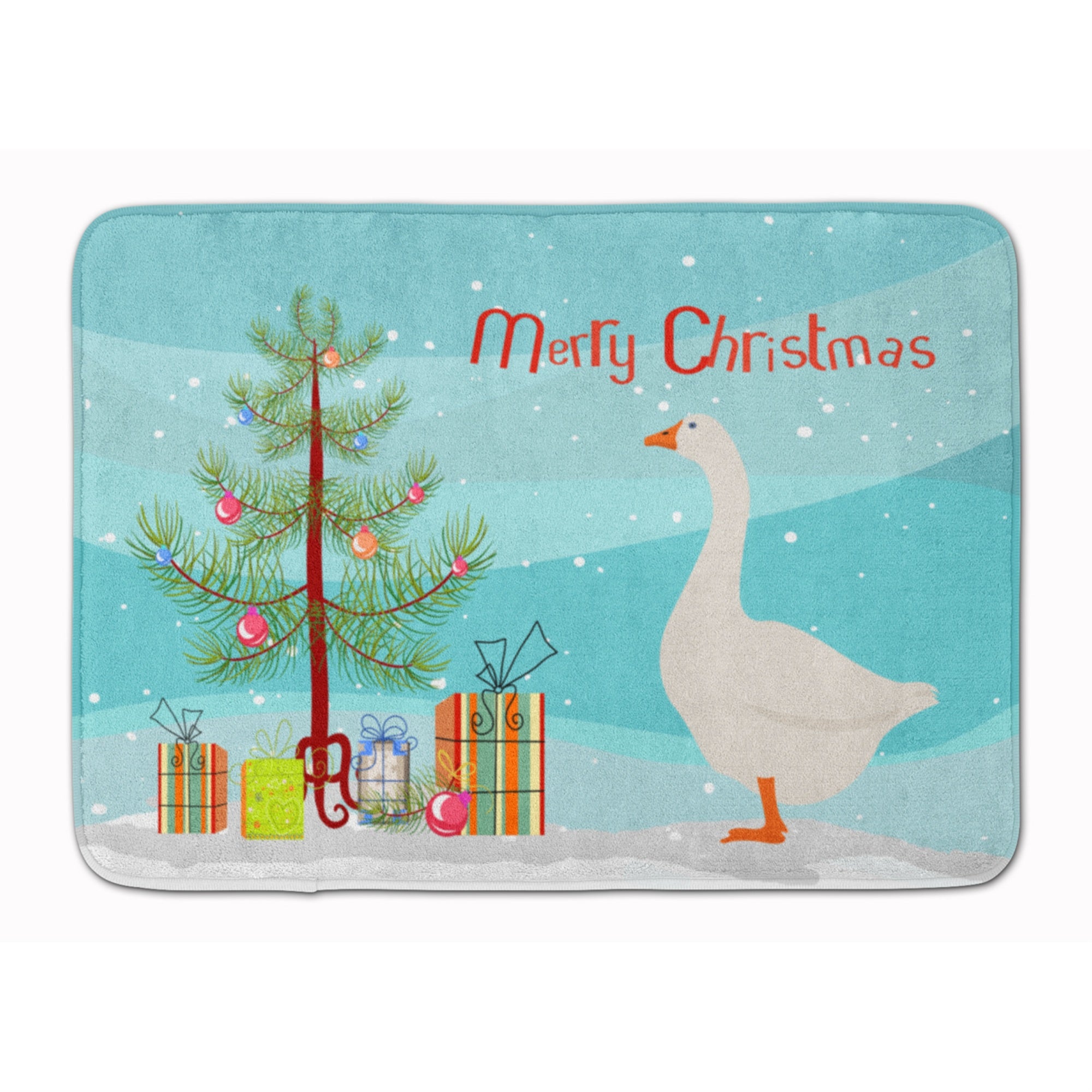 Caroline'S Treasures Embden Goose Christmas Floor Mat, 19 X 27, Multicolor