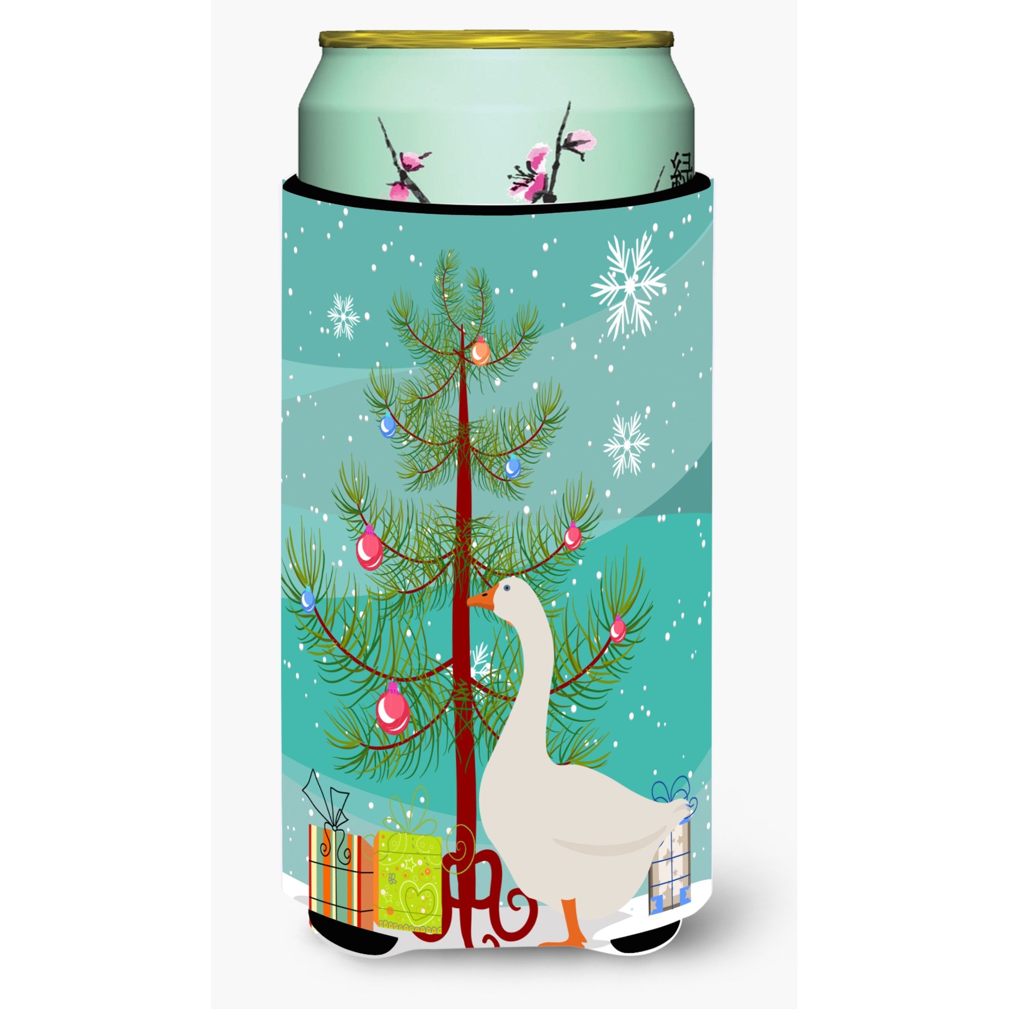 Caroline'S Treasures Embden Goose Christmas Decorative Can Hugger, Tall, Multicolor