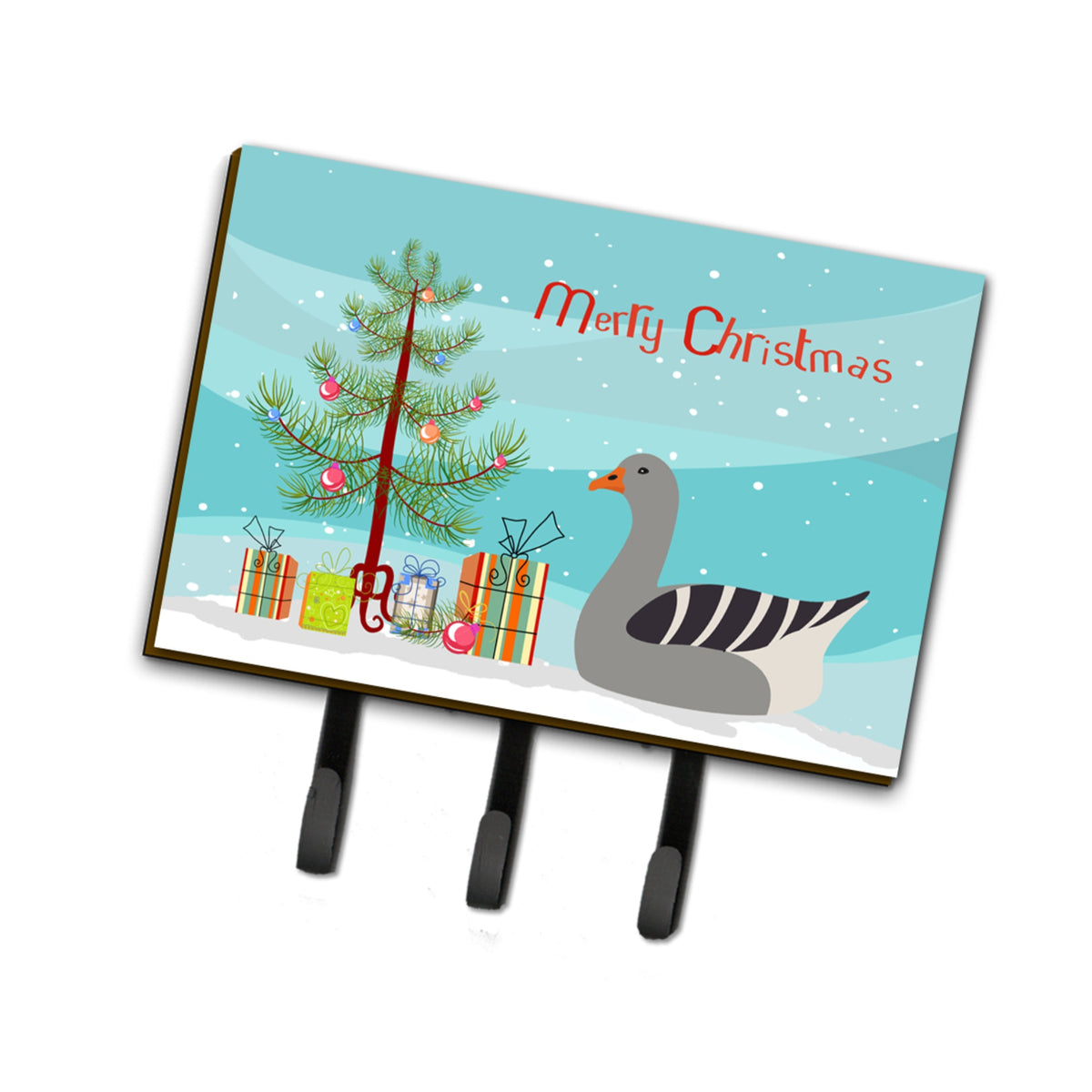 Caroline'S Treasures Pilgrim Goose Christmas Wall Hook, Triple