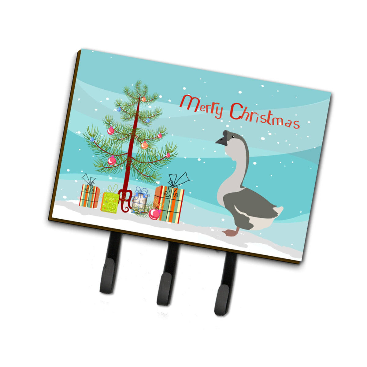 Caroline'S Treasures African Goose Christmas Wall Hook, Triple, Multicolor