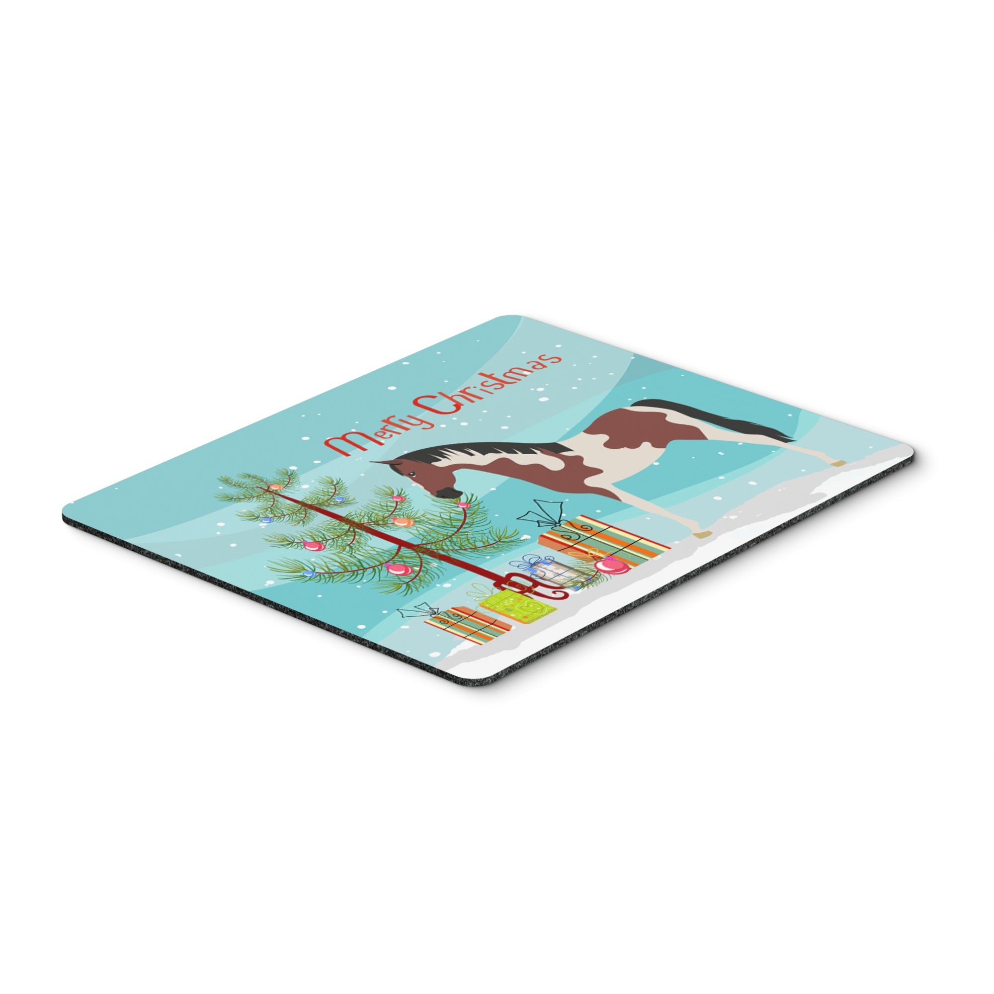 Caroline'S Treasures Pinto Horse Christmas Mouse & Hot Pad Or Trivet, 7.75 X 9.25, Multicolor (Bb9274Mp)