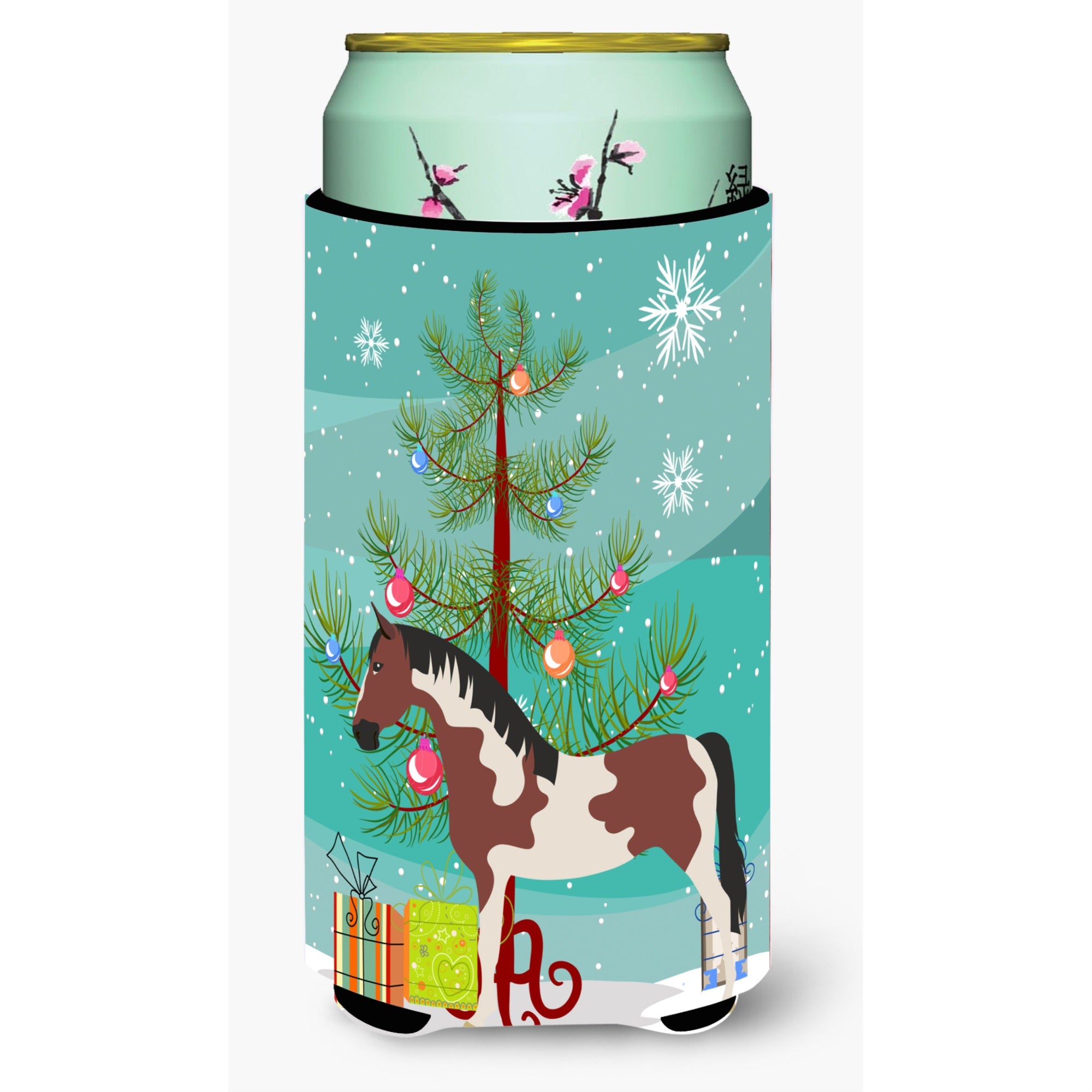 Caroline'S Treasures Pinto Horse Christmas Decorative Can Hugger, Tall, Multicolor