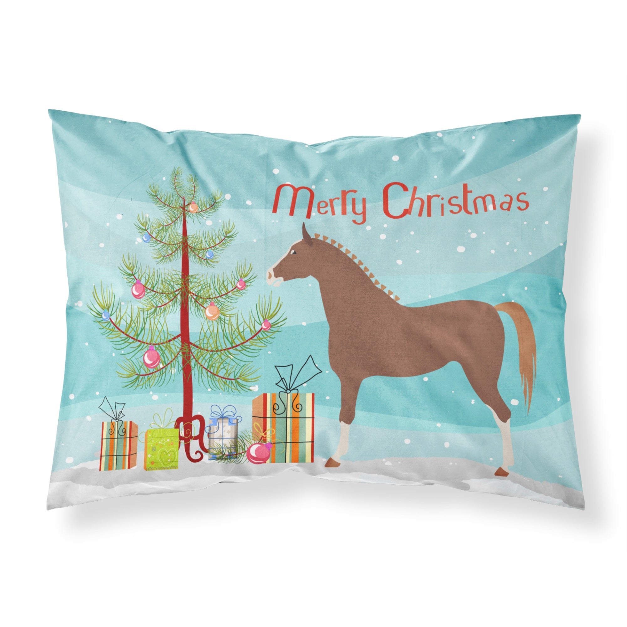 Caroline'S Treasures Hannoverian Horse Christmas Pillowcase, Standard, Multicolor